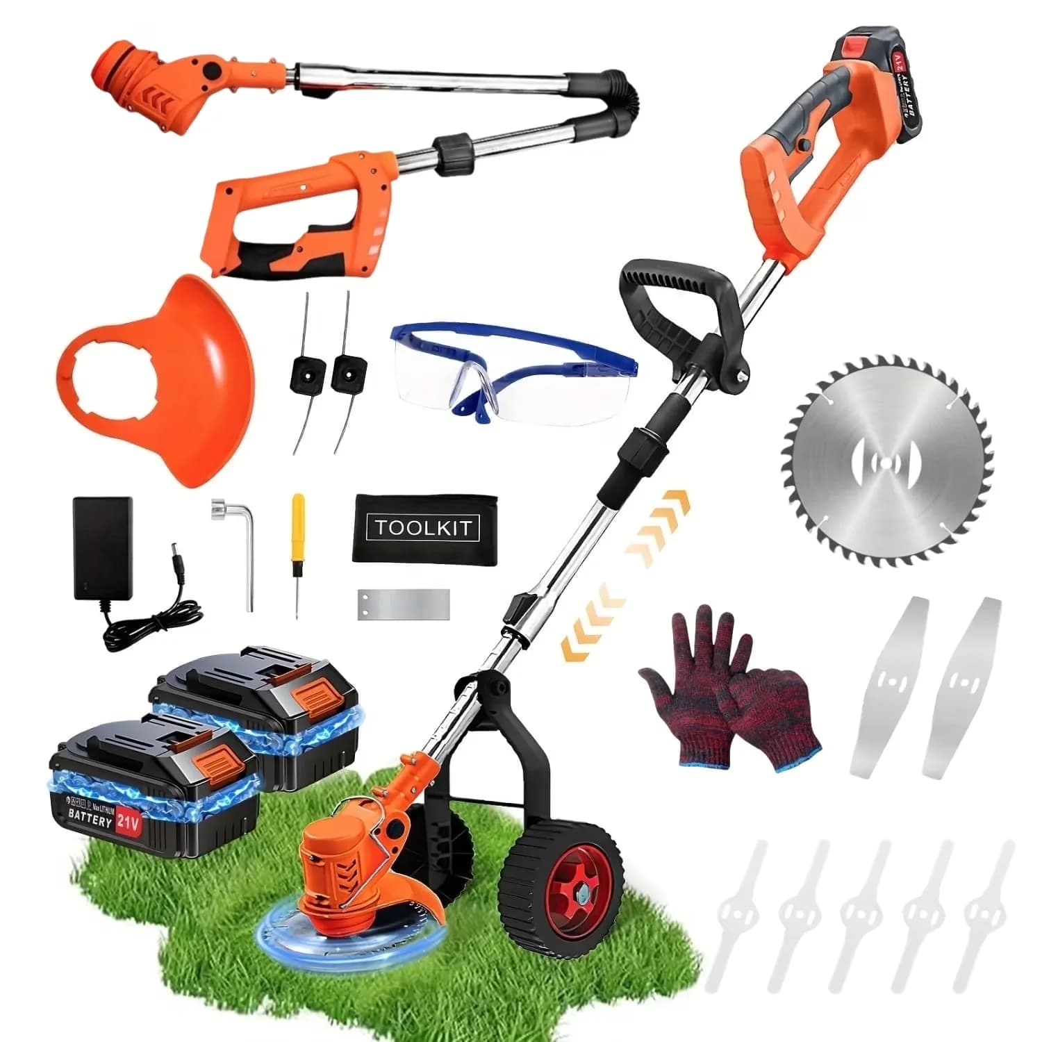 Essential String Trimmer with Battery, 650W - Cordless - Ergonomic Design Model 103055