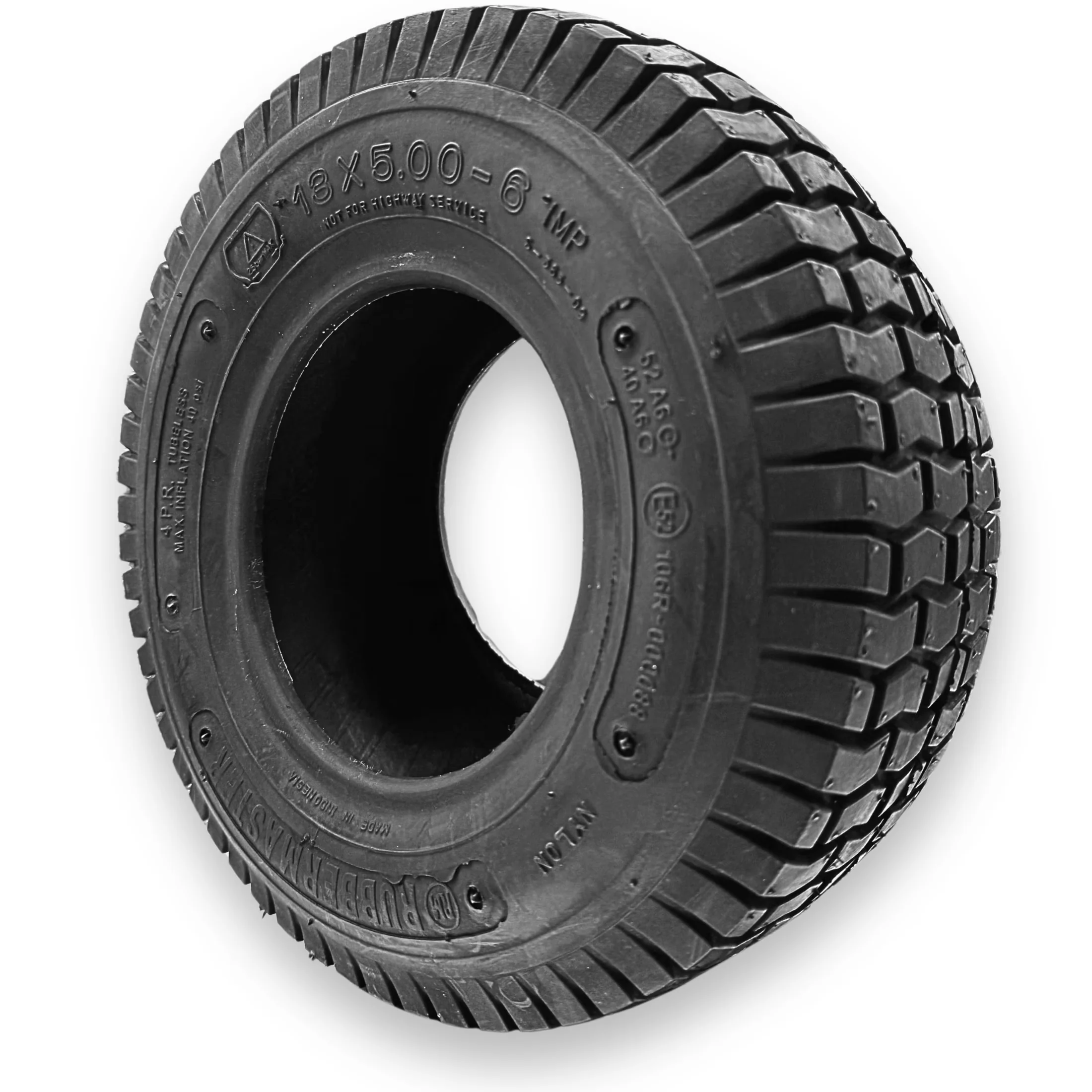 Efficient Lawn Mower Tire with Puncture Resistant, 13x5.00-6 Turf 4 Ply Tubeless - Model 2EE924
