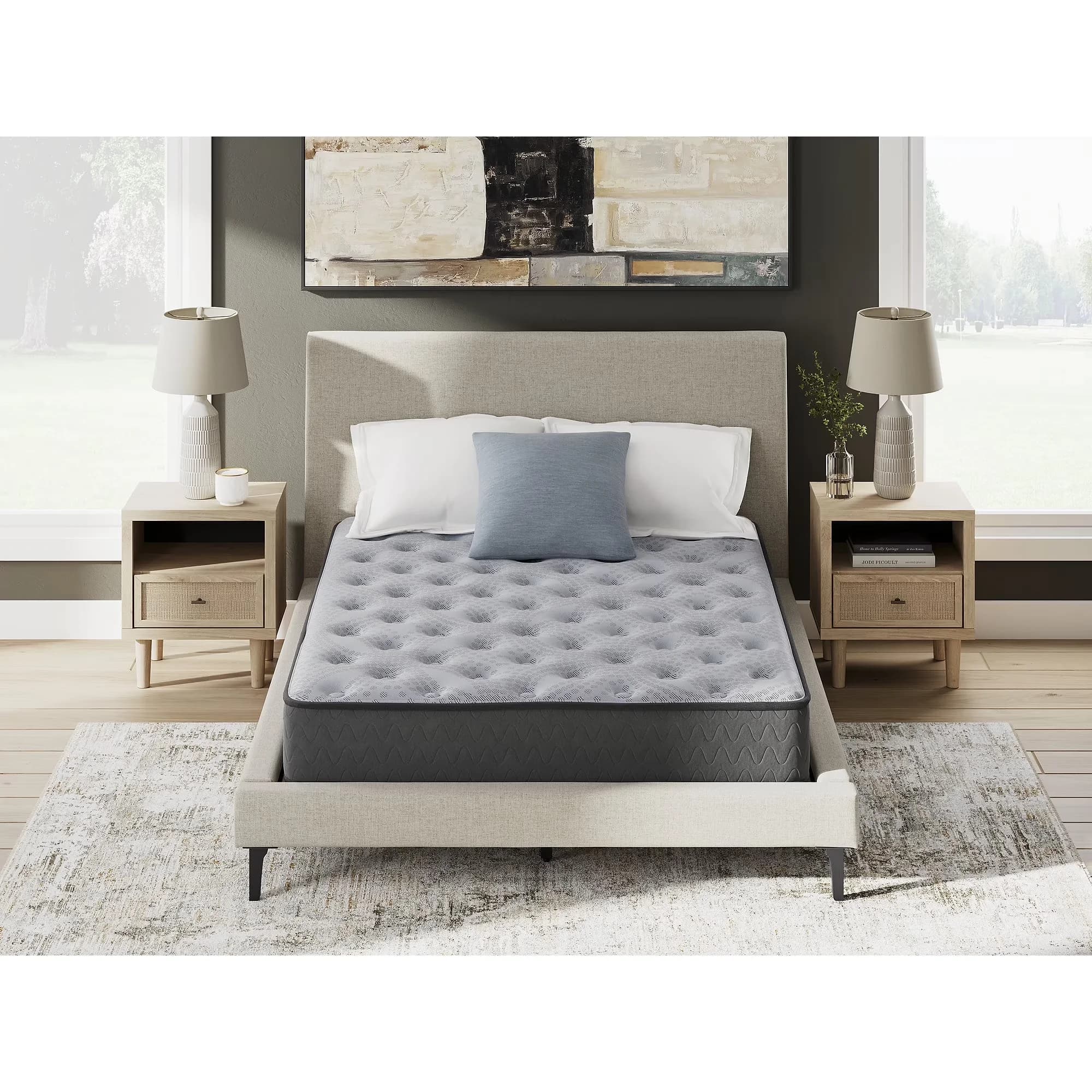 Mattresses Accessory Innovative with Cooling Technology, Mattress-In-A-Box - Polyester, Gel Memory Foam Gray Model 4C3703