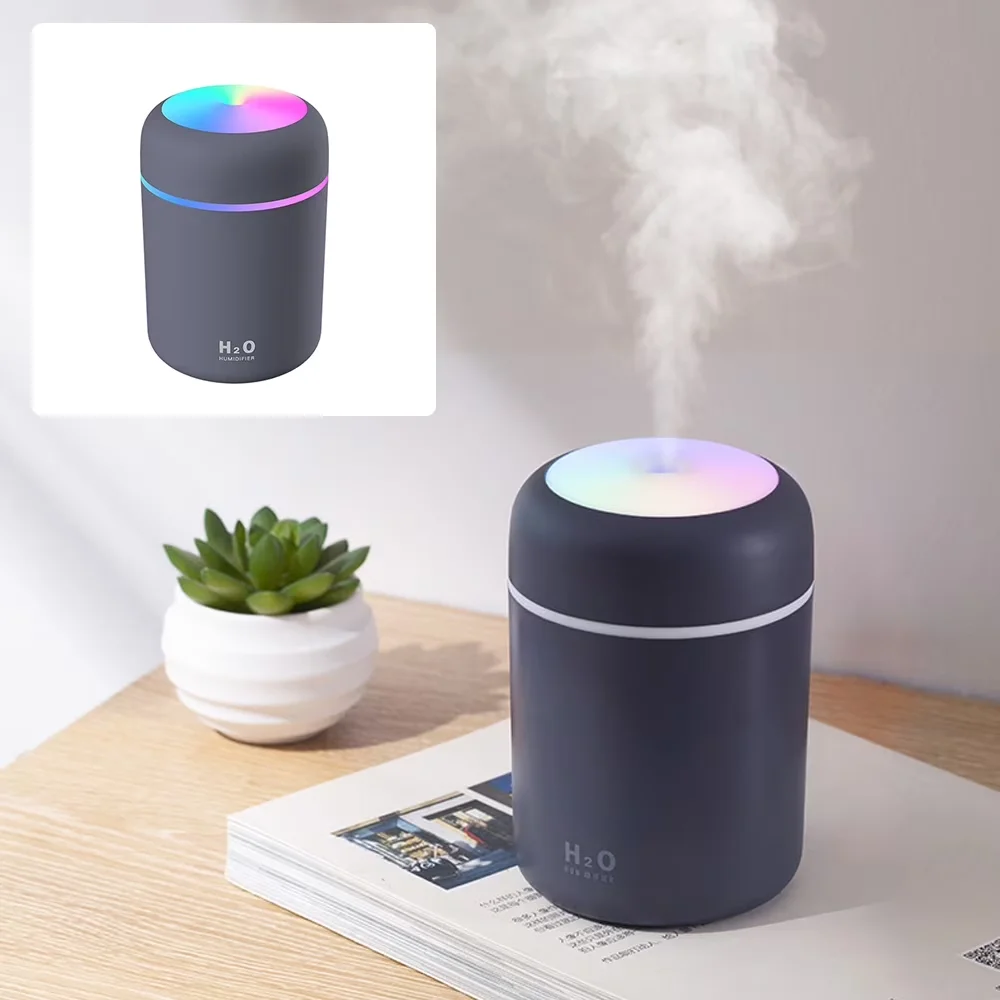 Stylish Humidifier with Night Light, Main Highlights: - Abs, Pp, Silicon White for Car, Office Model 55B775