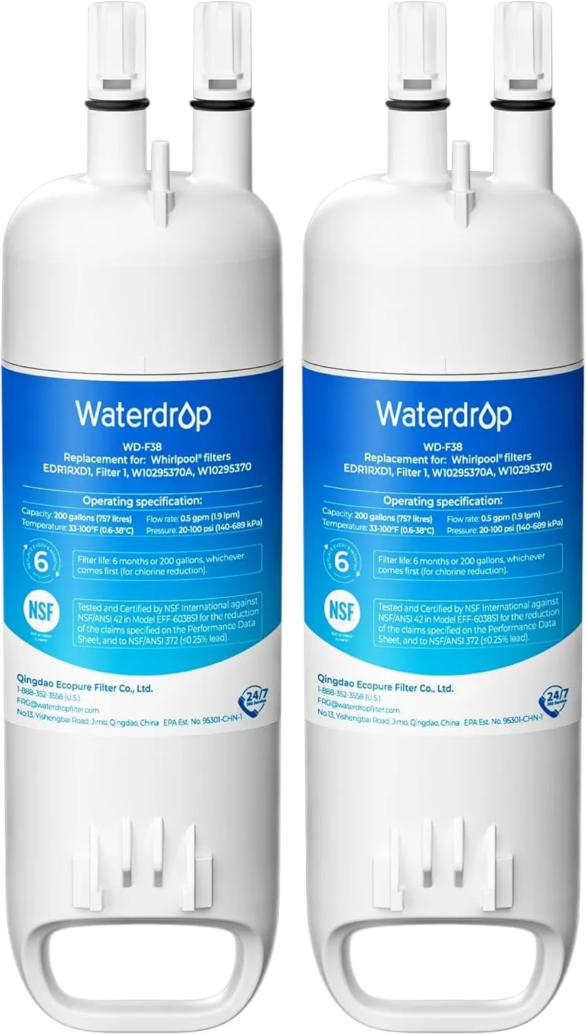 Professional Water Filtration with Filter Change Indicator, Filter Replacement 2 Pack - Model 2A3314