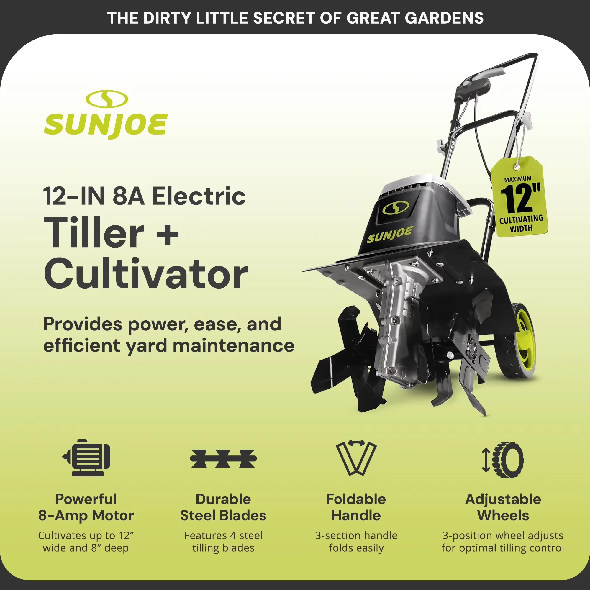Trillers Cultivator Compact - 12 for Everyday Use Model 8B7DDE
