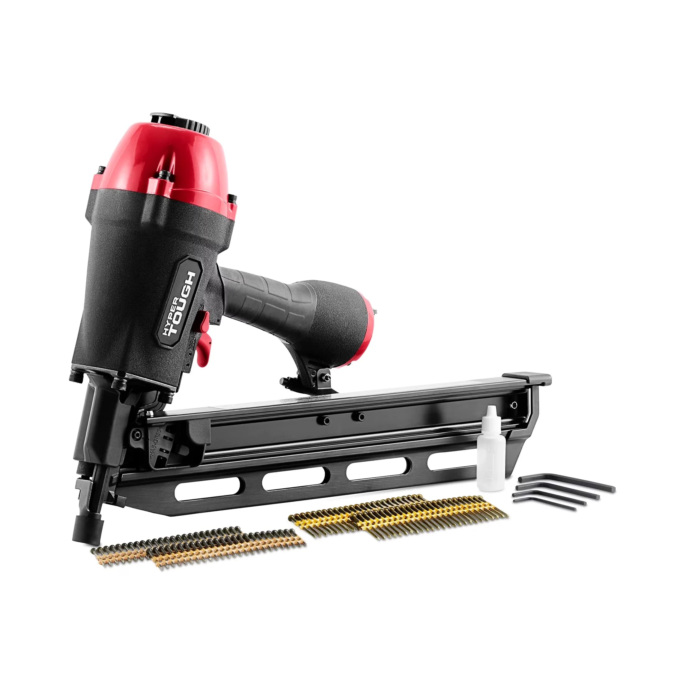 Essential Air Tools Compressor with Adjustable, 21-Degree Pneumatic Framing Nailer - Model A50FCC