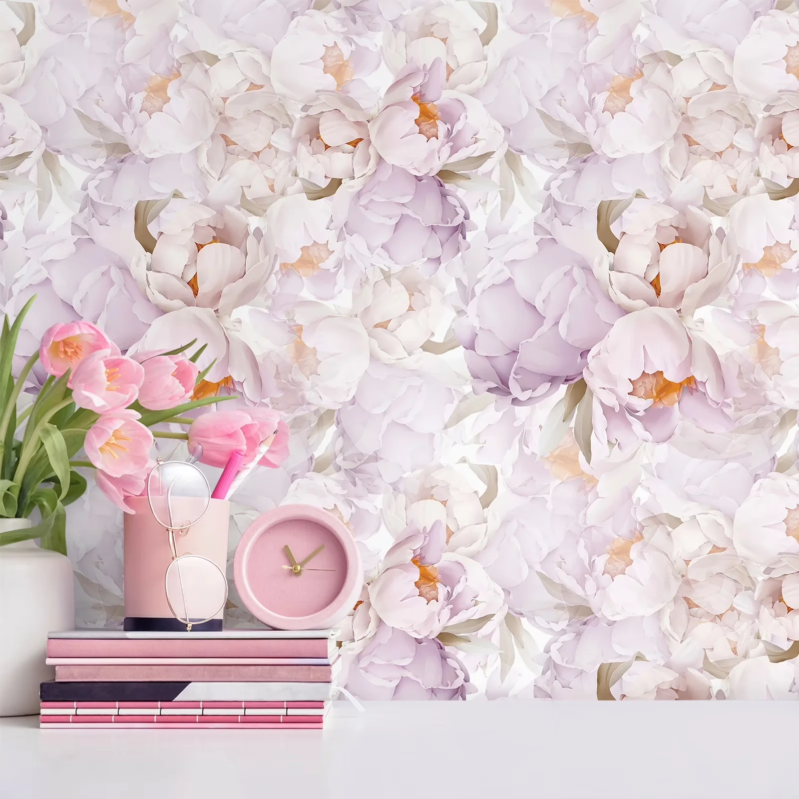Efficient Wallpaper with Removable, Water-Resistant - Vinyl Pink Lavender Model 8CF640