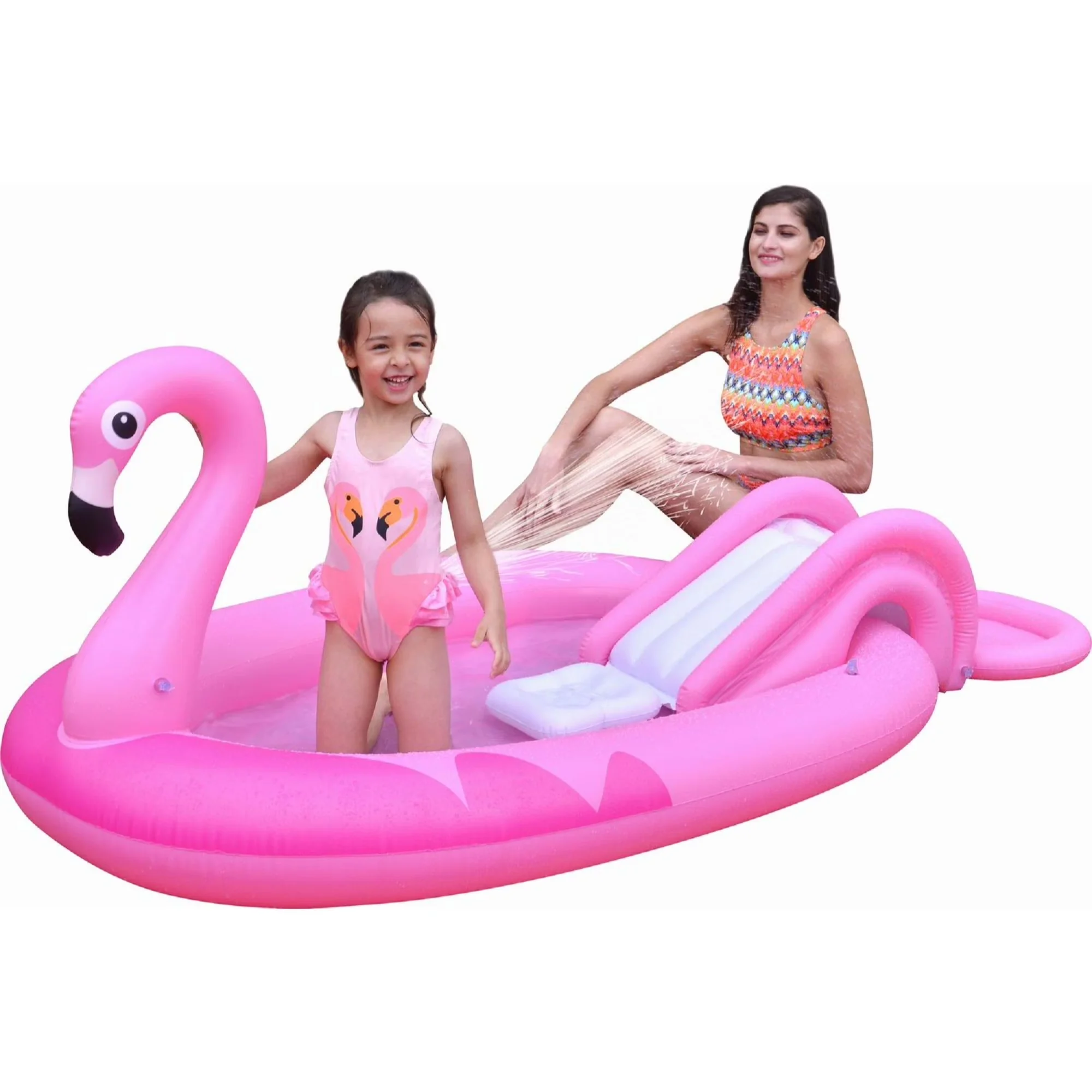 Quality Inflatable Pool with Water capacity: 29 gallons, 83" Pink Flamingo Kiddie - Pink Model 125205