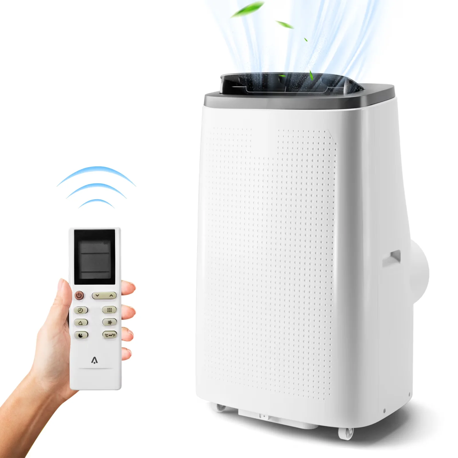 Air Conditioner Essential with 14000 BTU, Timer, Remote Controlled - Gray for Rooms Model C637B1