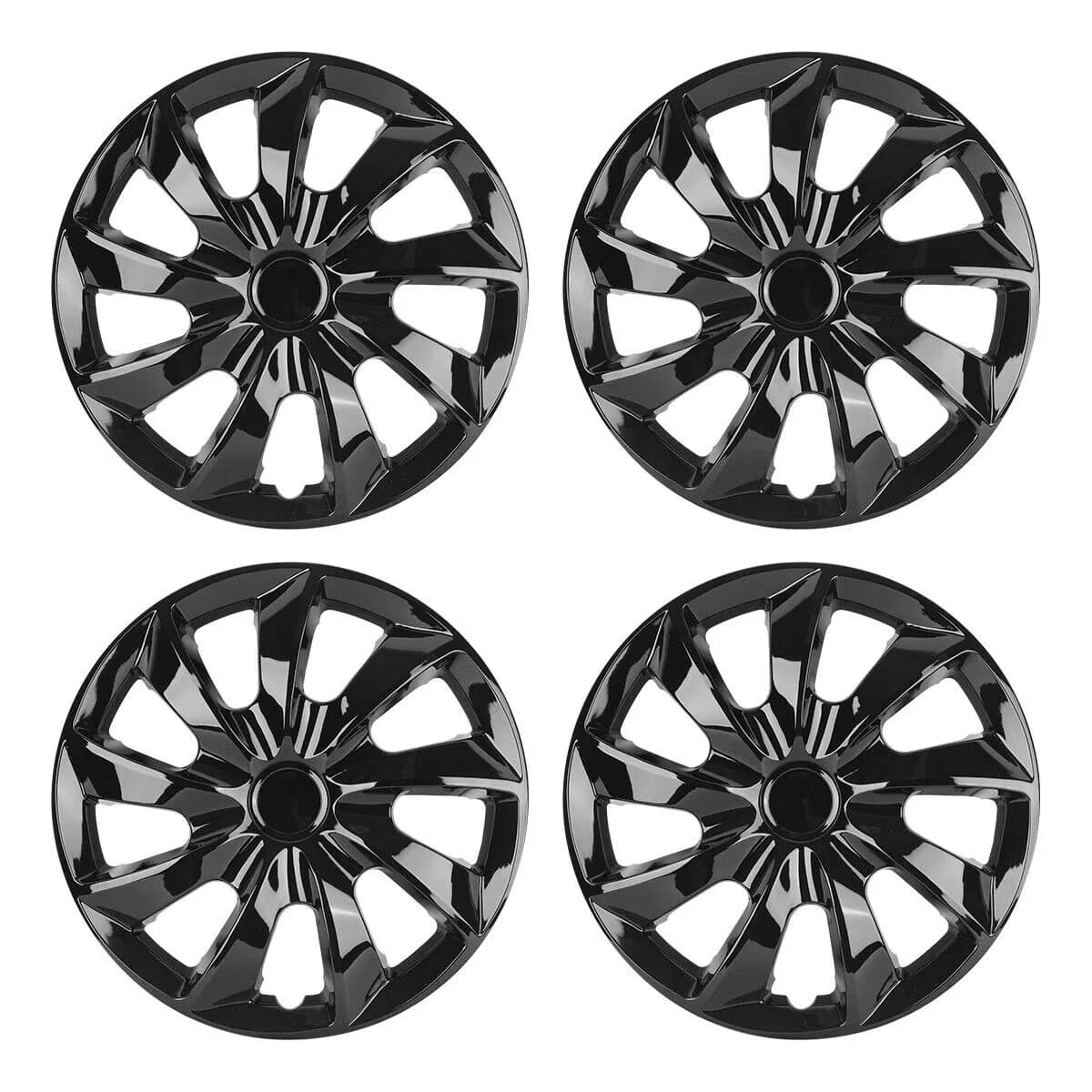 Modern Wheels And Rim with Easy Diy, Set of 417" Wheel Cover, Car Truck SUV Wheel Hub Accessories - Black Pp Model 8096CE