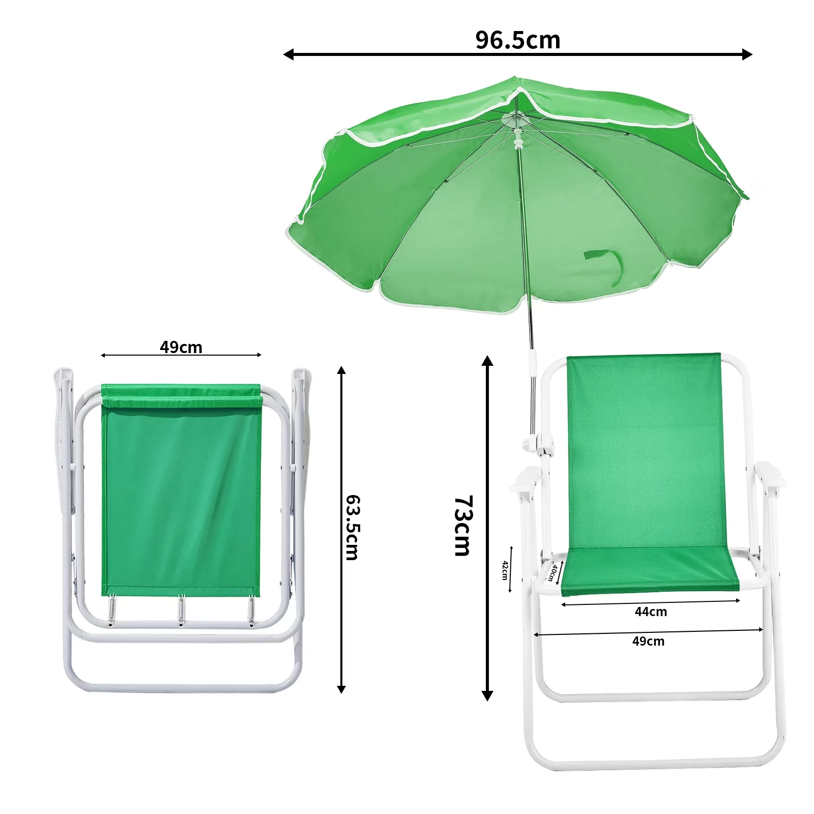Beach Chair Efficient with Weather-Resistant, Folding, Sturdy structure supports up to 265 lbs - Green for Travel, Picnic Model A9ECA2