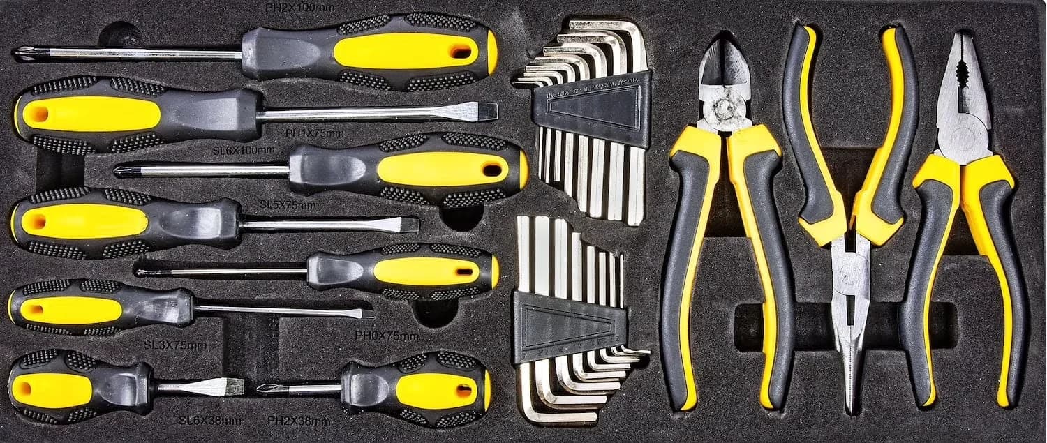 Compact Hand Tool Set with Lockable, Mechanic's Box [170-Piece] - Black Steel Model 512E41
