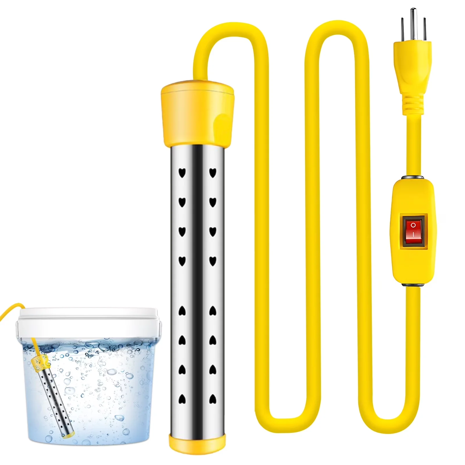 Plumbing Stylish with 1500W, Auto Shut-Off, 1500W Immersion Water Heater - Model A96C2E