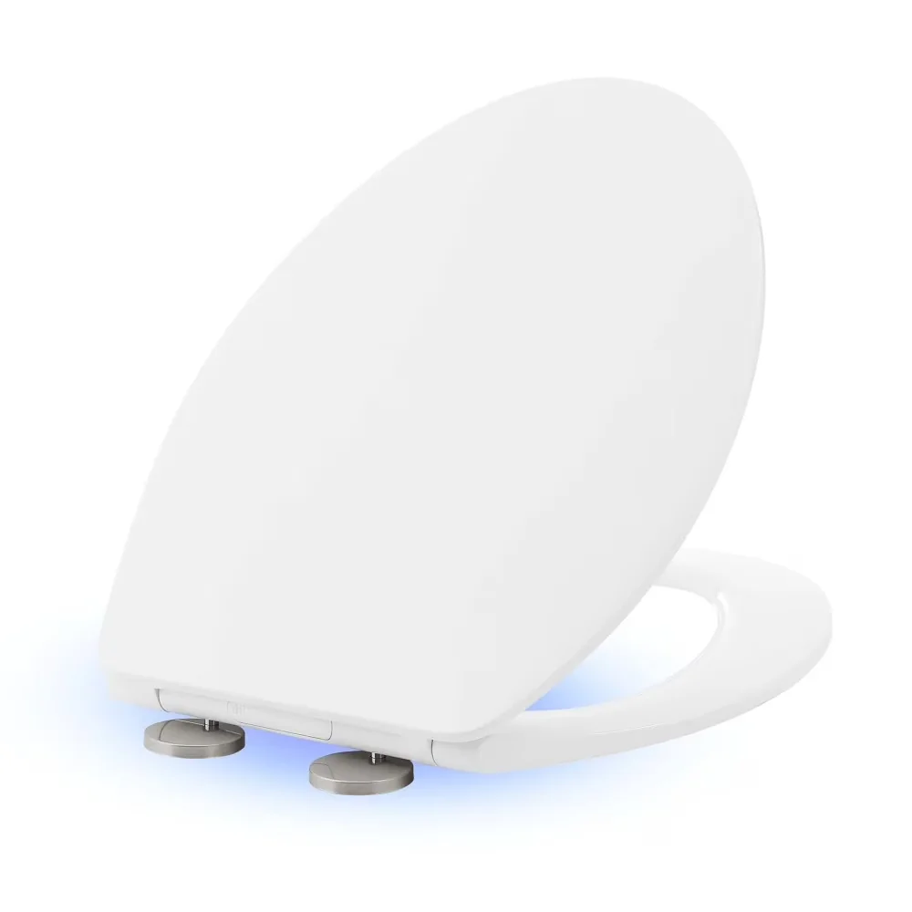 Innovative Toilet Seats And Lid with Night Light, Quick Release, Easy Installation - White Ceramic Model 7D0B9E
