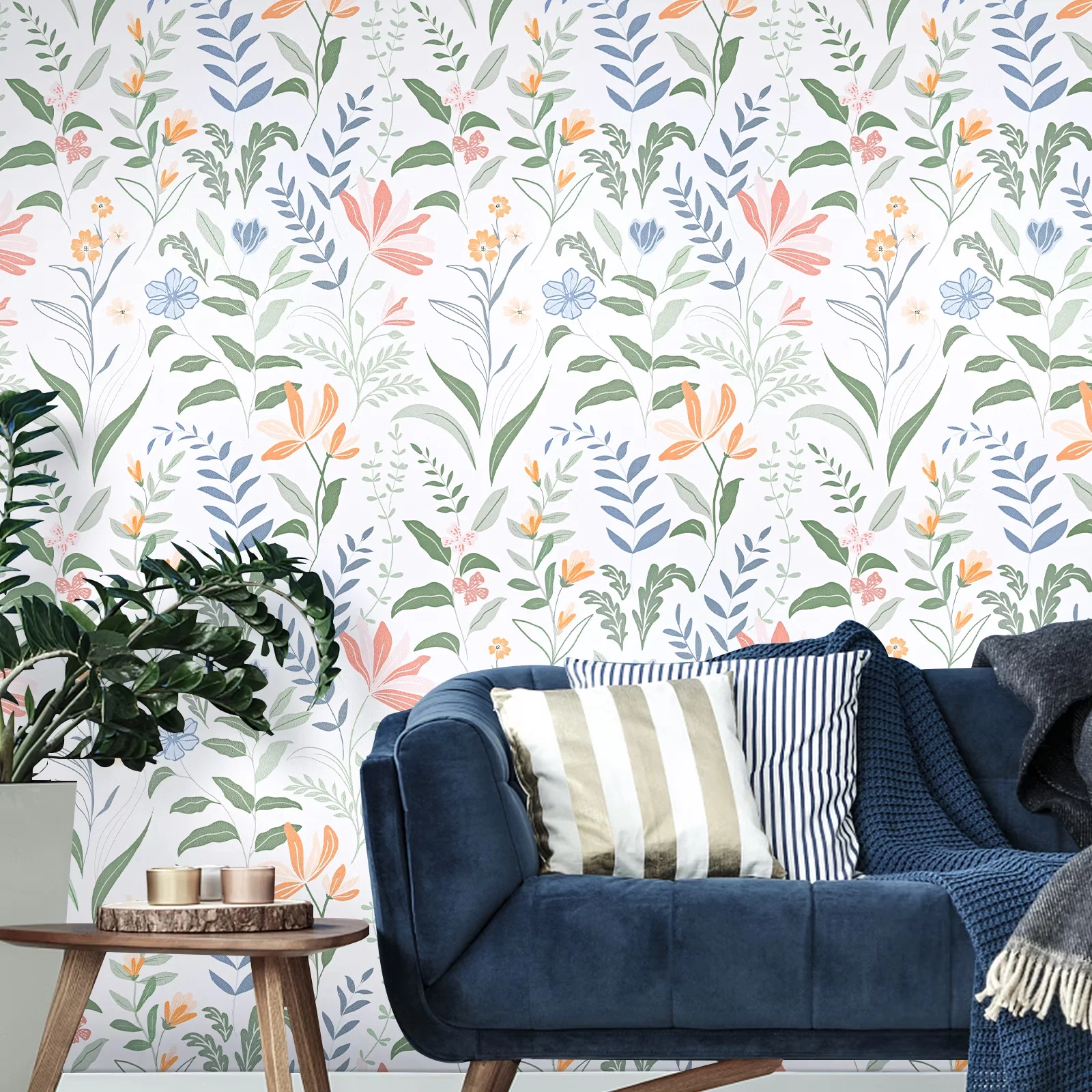 Wallpaper Modern with Easy To Clean, 17.72" x 118", Size: 17.72 *118in, covers 14.52 sq.ft. - Pvc Green Model 8AA92A