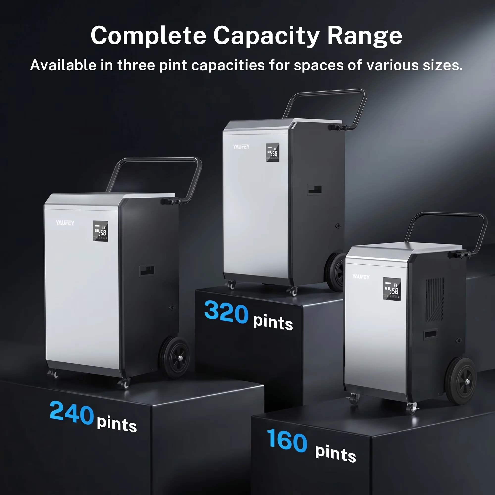 Versatile Dehumidifier with Energy Efficient, Built-In Pump - 320 Pints With Pump for Large Model 0153B0