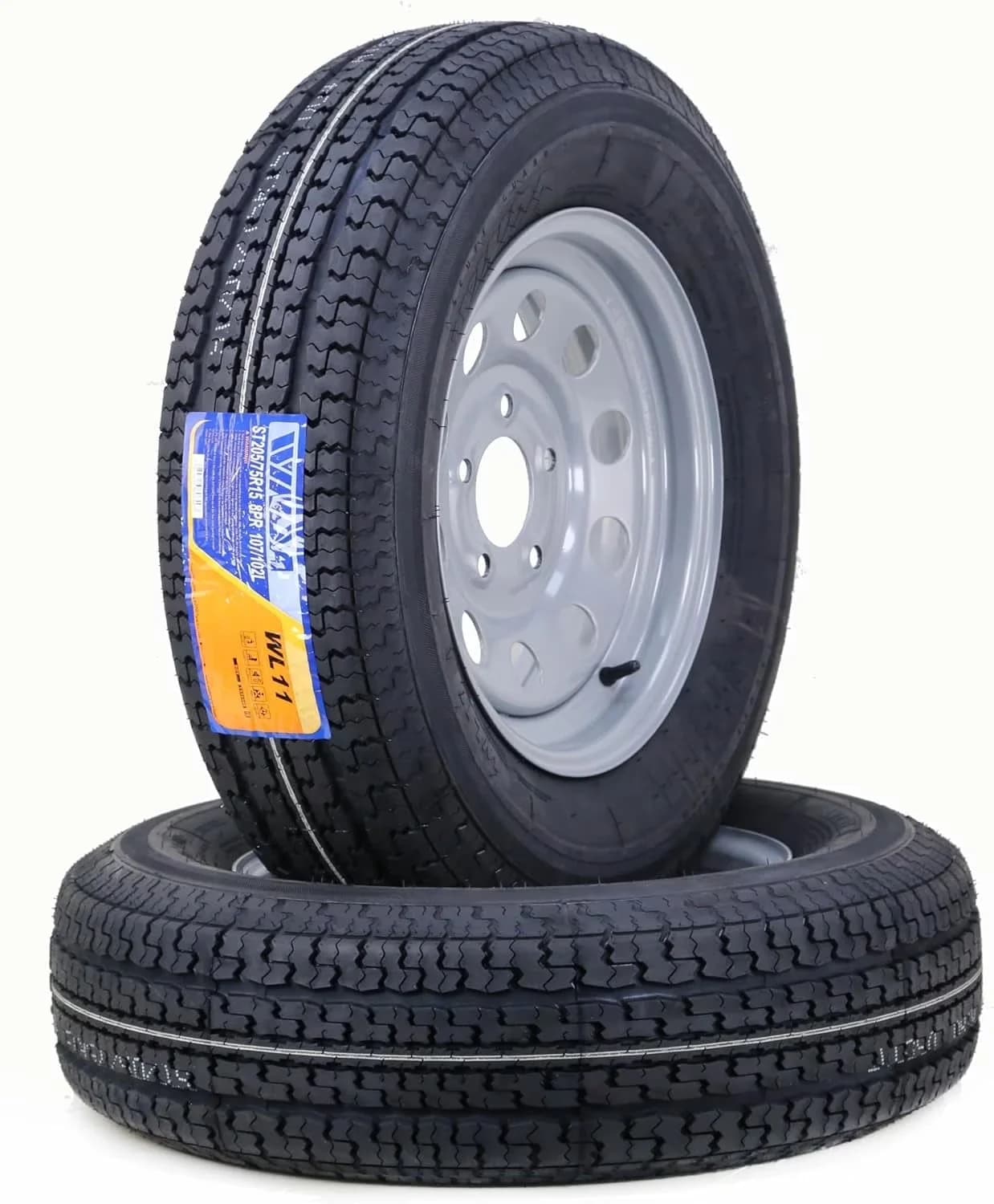 Premium Trailer Tire with SET 2 - ST205 - Reliable Performance Model 3E4DD4
