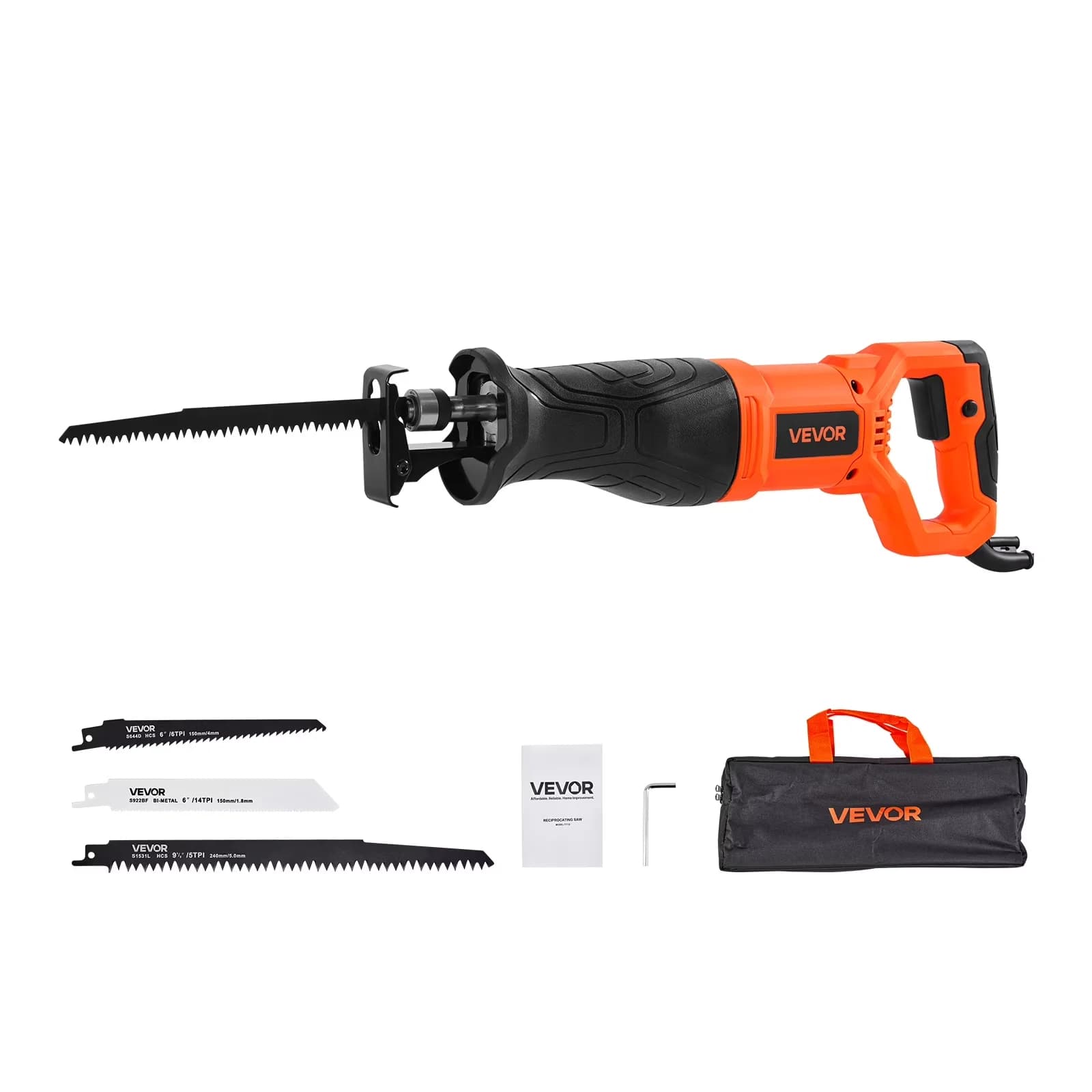 Stylish Power Saw with Variable Speed, Easy Storage, Corded Reciprocating - Model 14B641