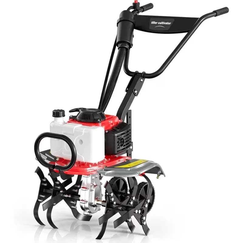 Premium Trillers Cultivator with 4 Stroke Gas Tiller, 10" Tilling Depth - Model C3AAD7