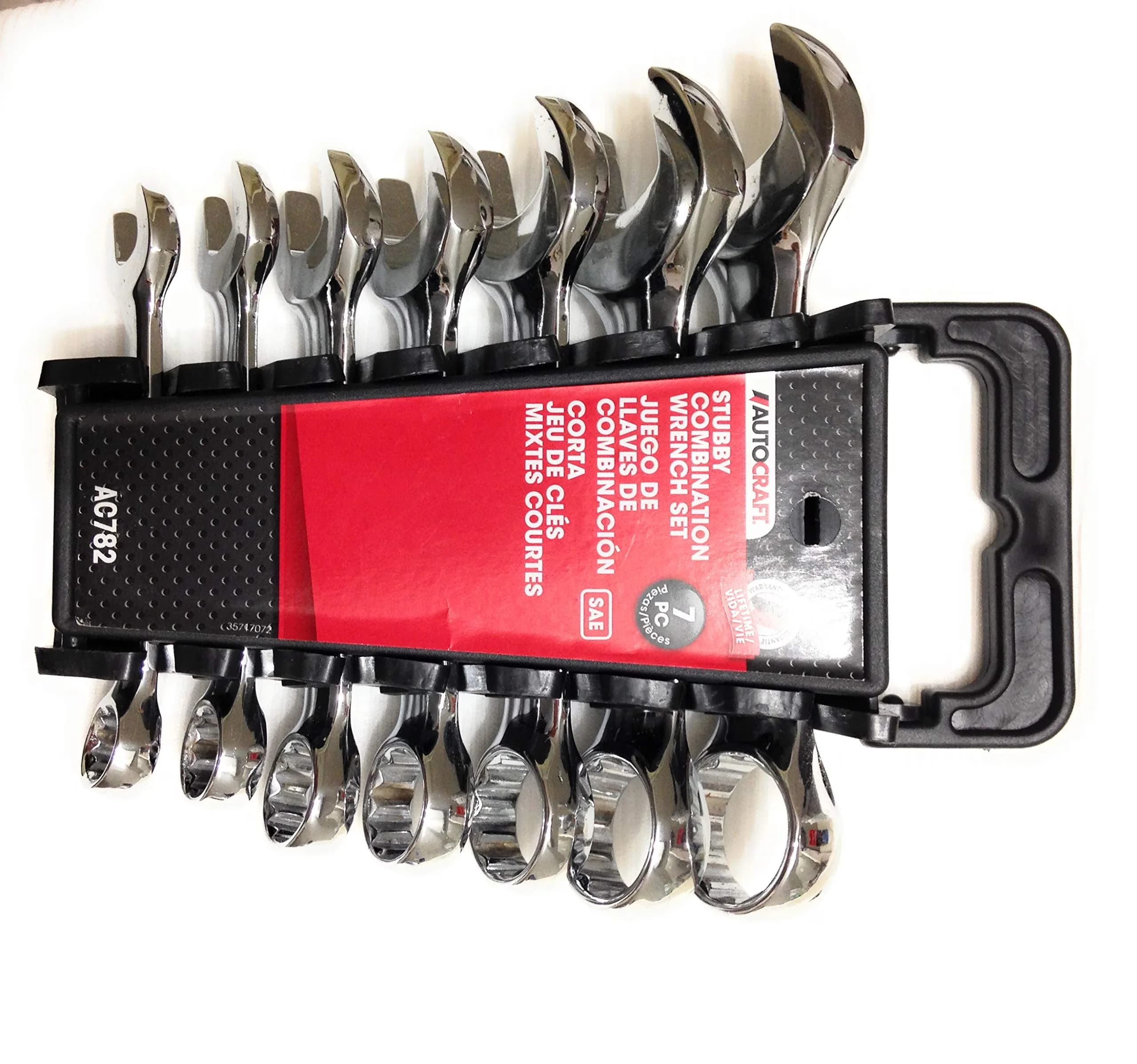 Essential Hand Tool Set with Rust Resistant, Compact, stubby wrench SAE - Model E53E65