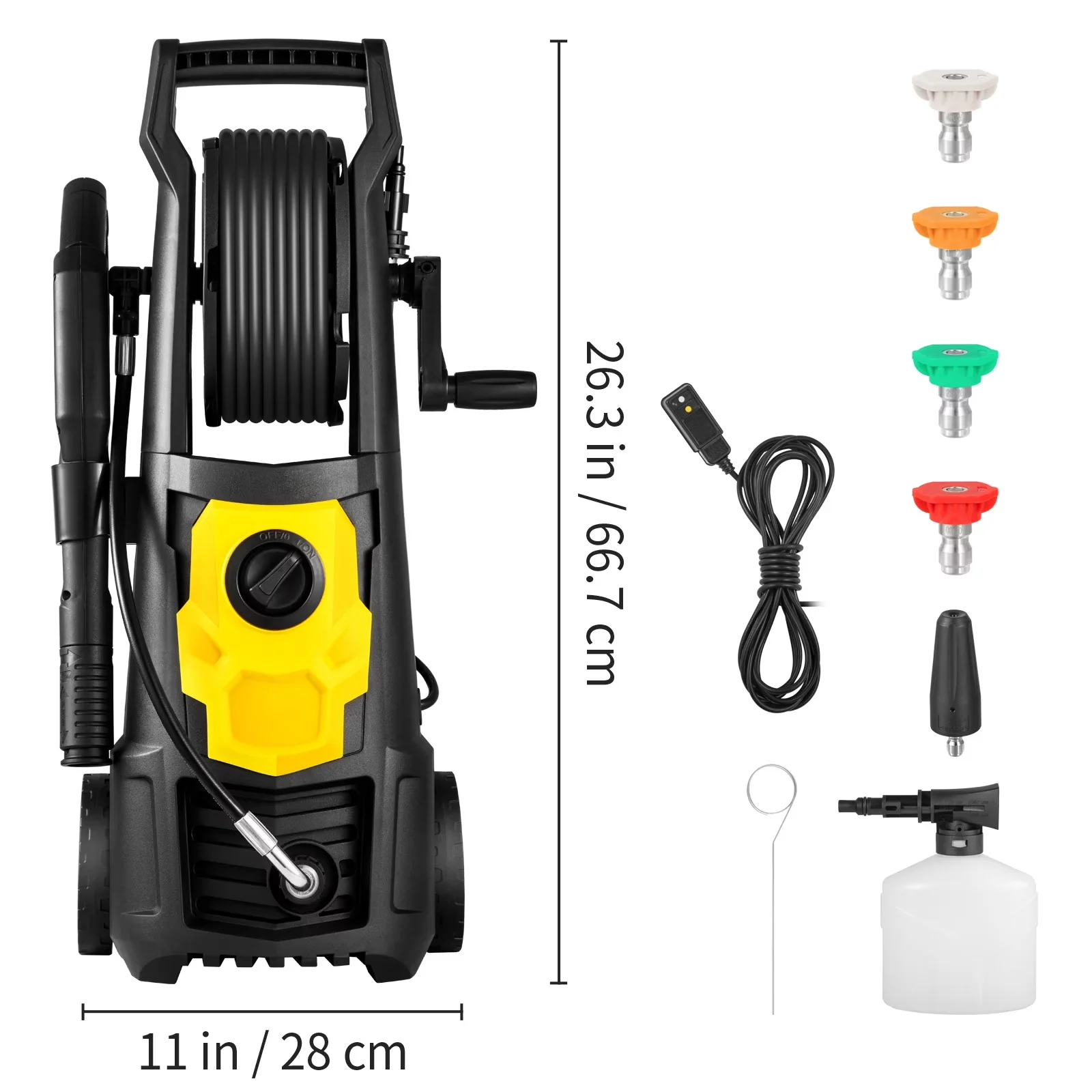 Essential Pressure Washer with Quick Connect Tips, 5 Quick Connect Nozzles, Driveways - Model BCCBBA