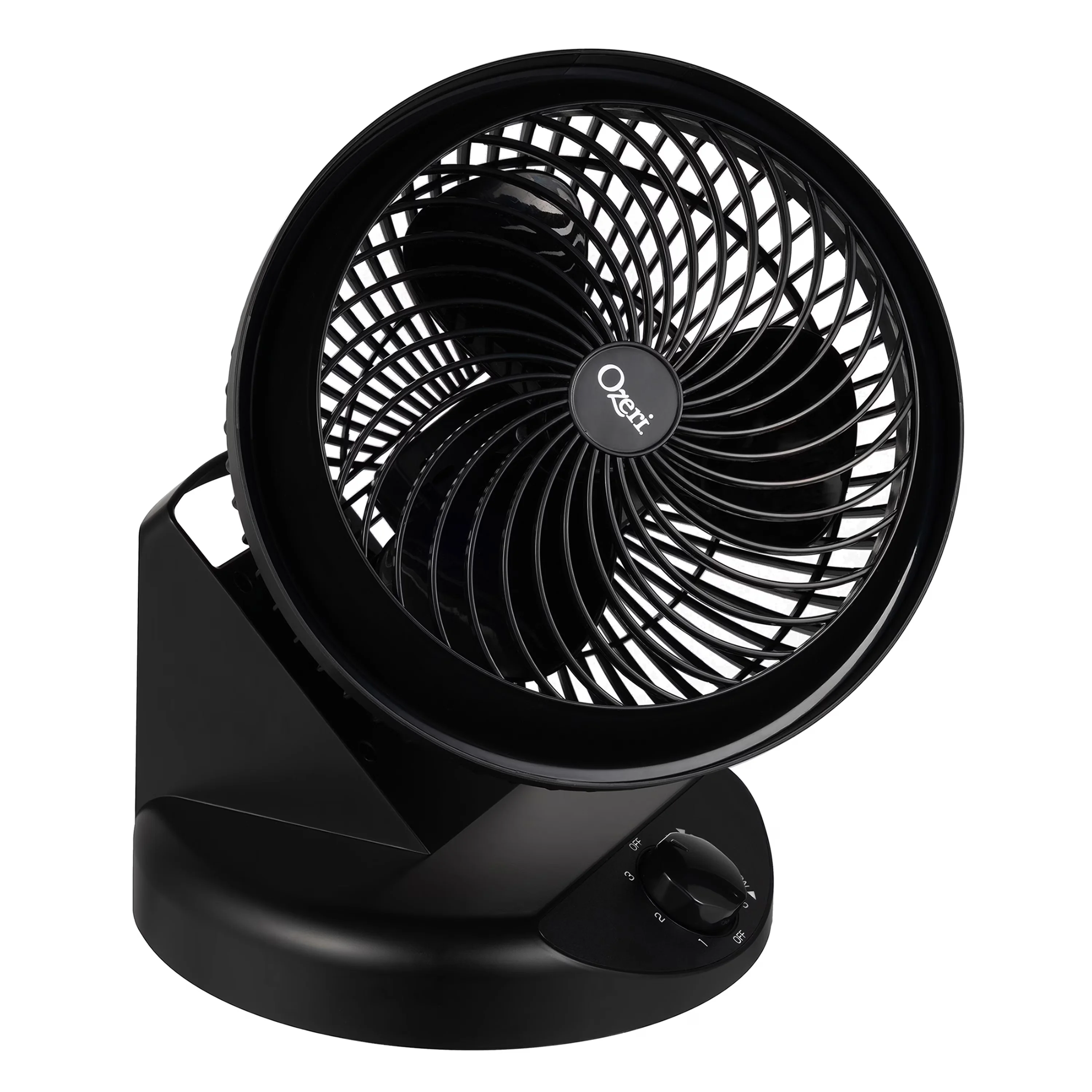 Reliable Fans In Cooling with Oscillating, Orbital Motion Technology, Brezza 360 10" Oscillating Table Fan - Polycarbonate Black Model 831C13