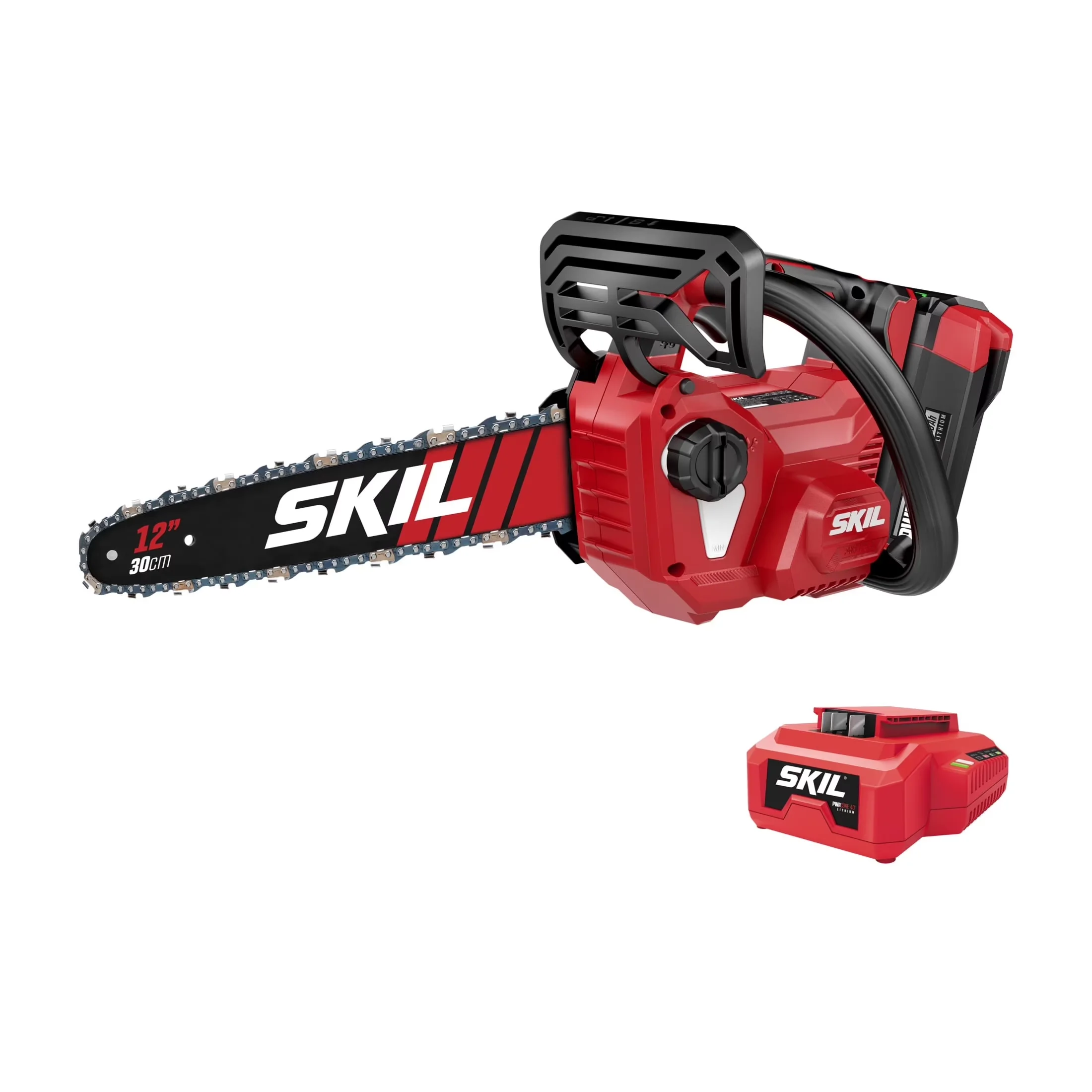 Innovative Chainsaw with Battery, 40V, PWR CORE Brushless 40V 12-inch Chain Saw - Red Model 253454