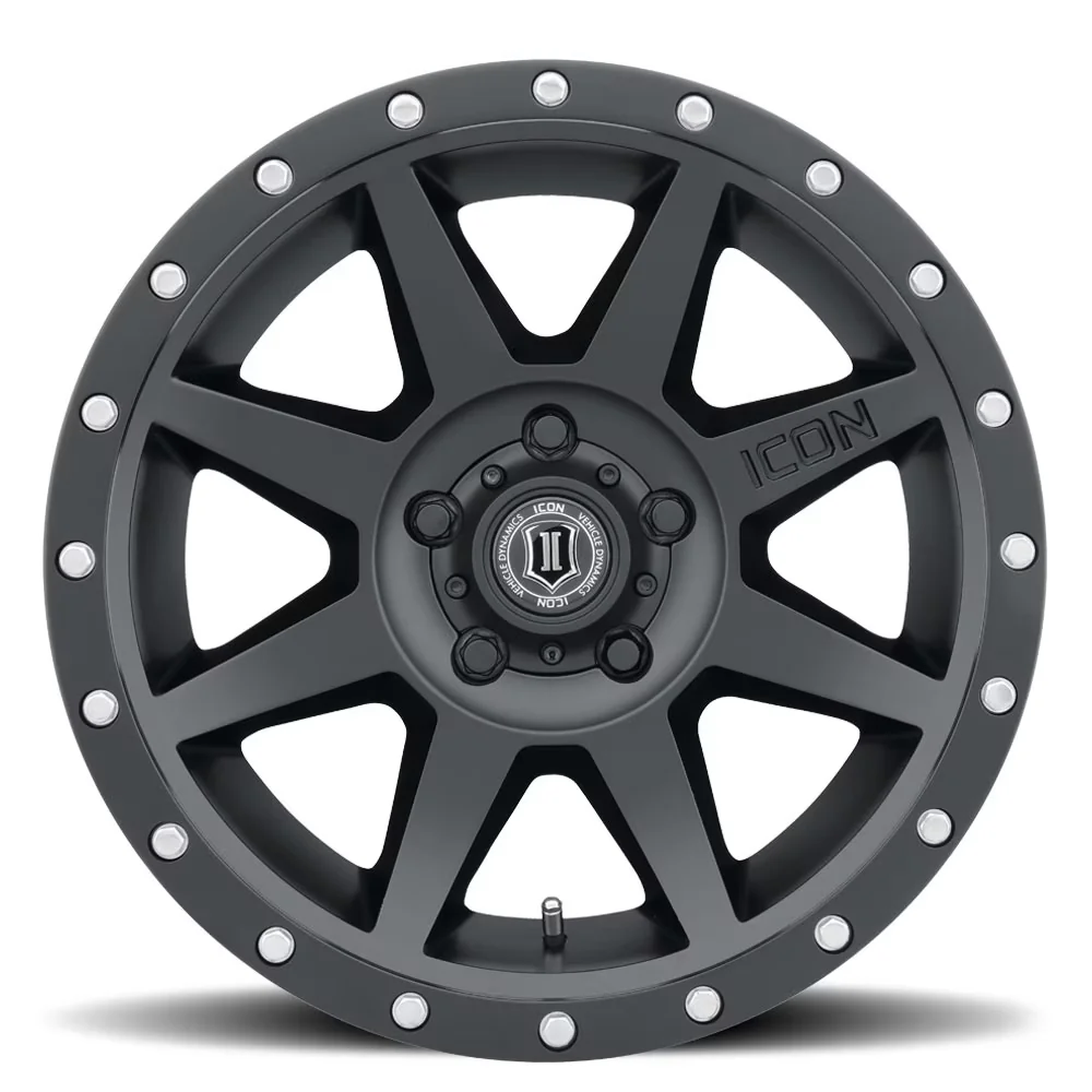 Reliable Wheels And Rim with Satin Black, 4.75" BS - Black Aluminum Alloy Model 52BFD1