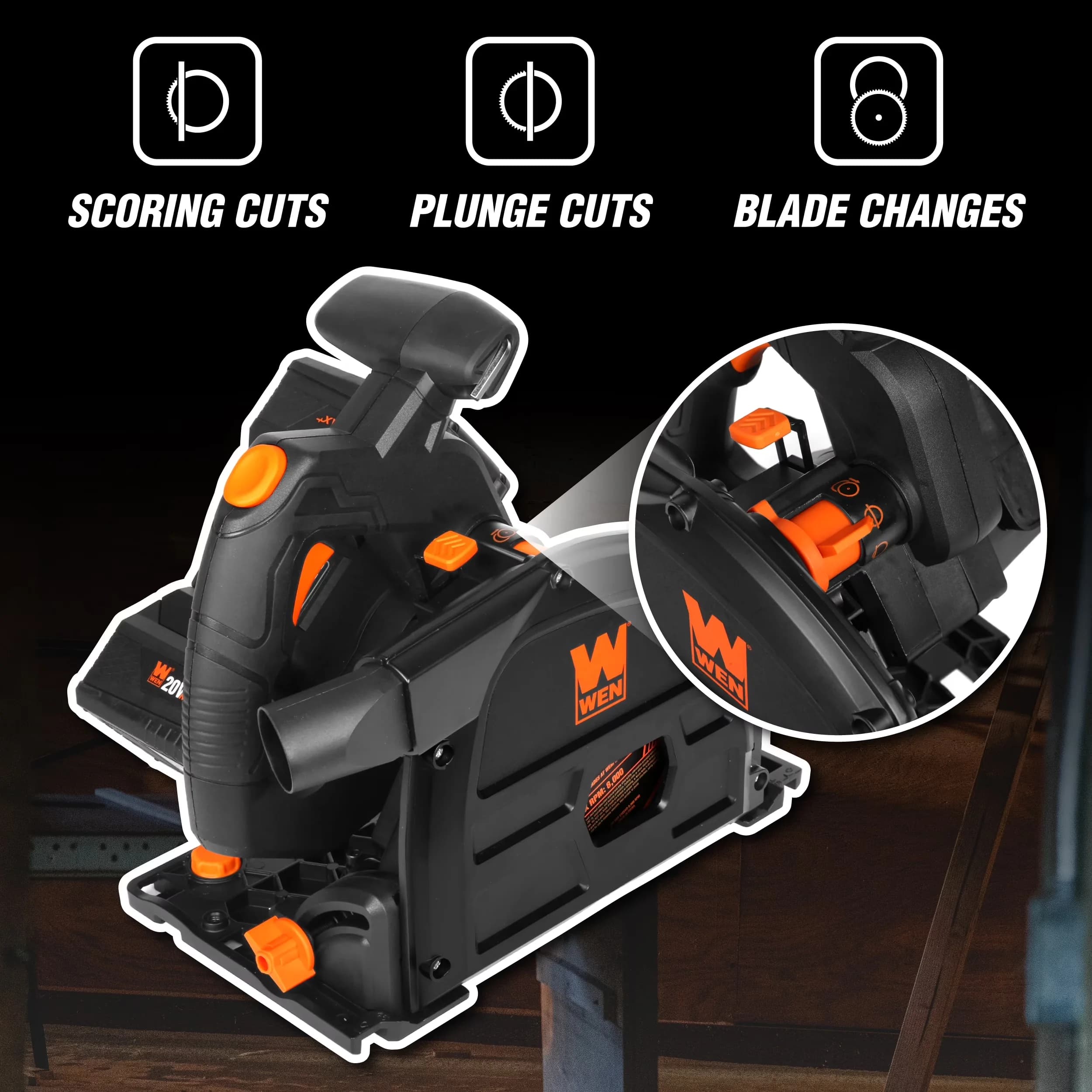 Professional Power Saw with Battery, 20V, Variable Speed - Compact and Portable Model 9C6512
