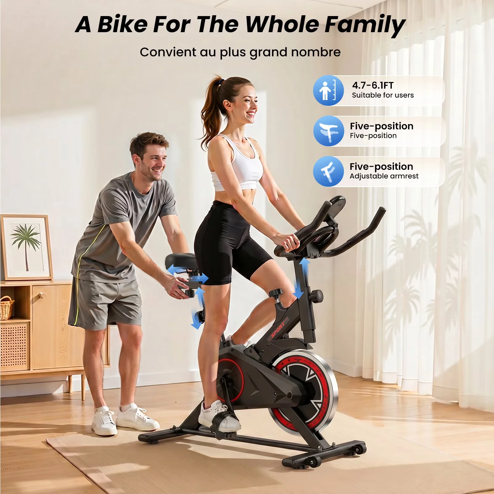 Sleek Home Gym with Adjustable, Compact - Metal, Plastic Black for Home Model CD34F4