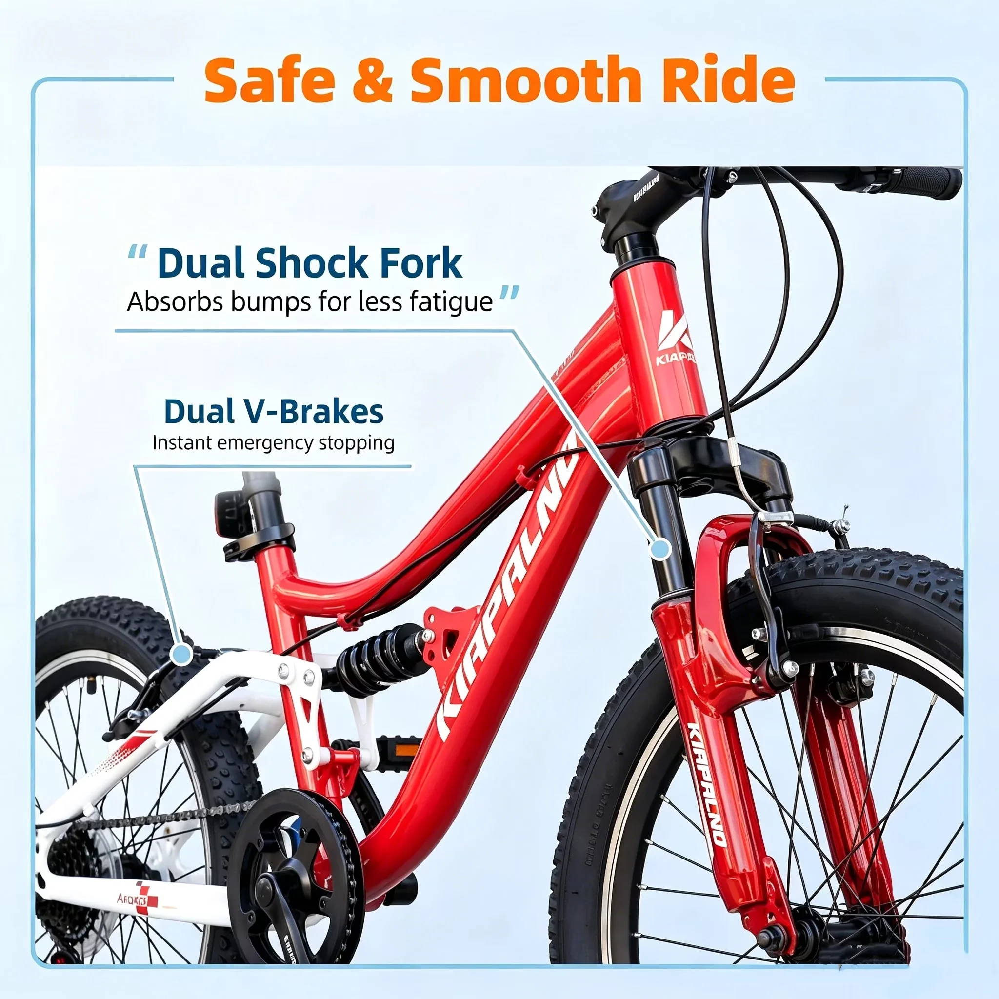 Efficient Mountain Bike with Adjustable Height, Use Case:Garden & Outdoor - Red Model B6AB15