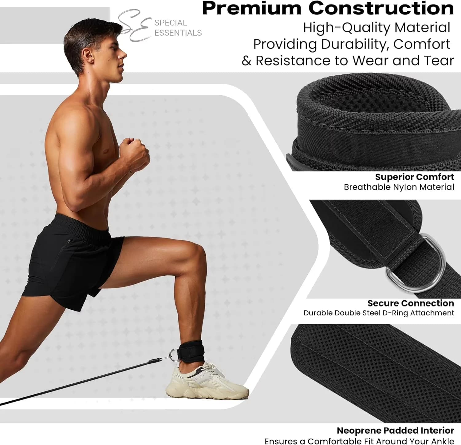 Sleek Home Gym Accessory with Ankle Strap - Neoprene - Quality Construction Model 3CBB4F
