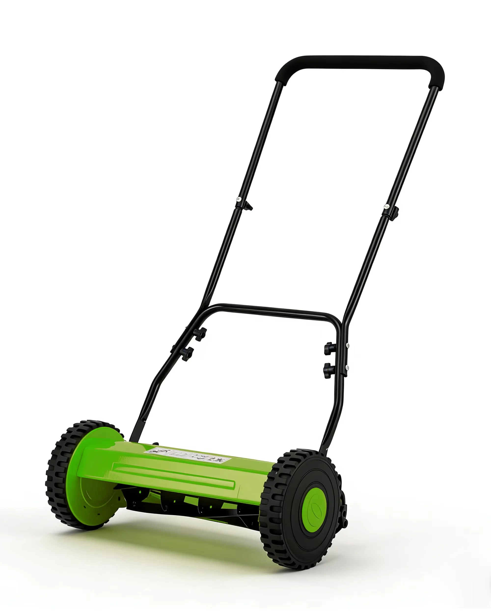 Modern Push Mower with Adjustable, 16" Reel Lawn, Compact - Green for Small Model 374610