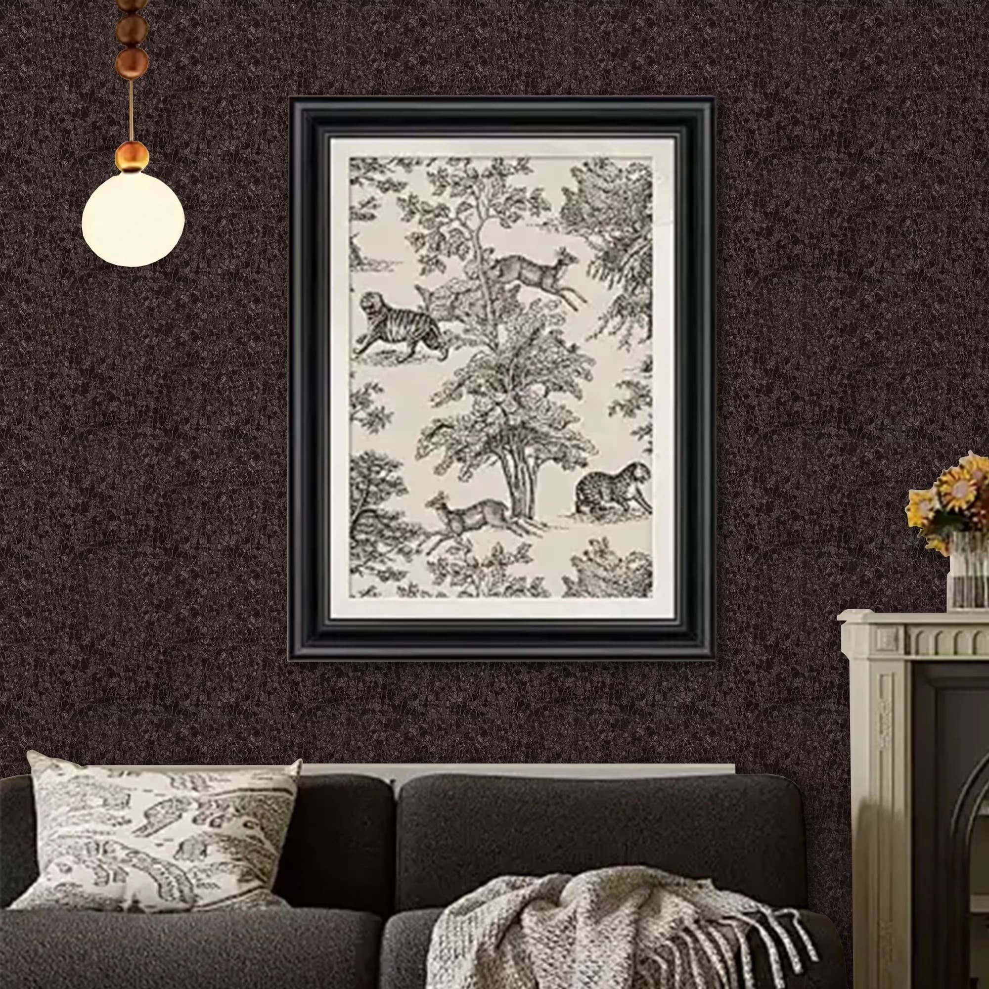 Premium Wallpaper with Removable, Durable, Waterproof - Pvc Brown for Multiple Applications Model 0E0180