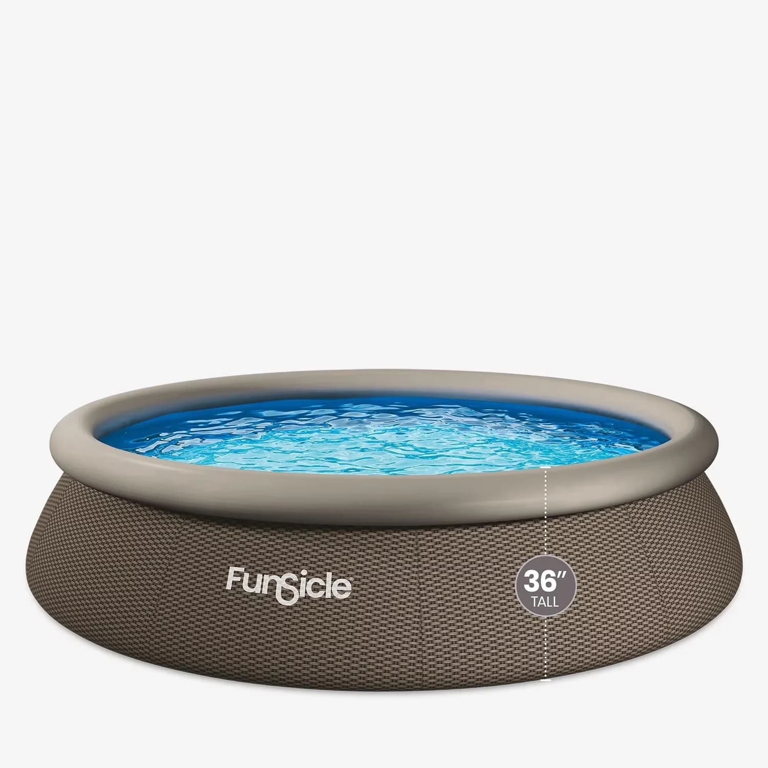Inflatable Pool Reliable with Puncture Resistant, Top Ring, FB800 Filter Pump - Beige Model 61C342