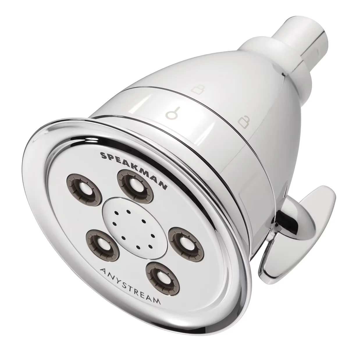 Stylish Shower Head with Filtered, Anystream Technology, Features internal filtering cartridge - Plastic Silver Model A39C89
