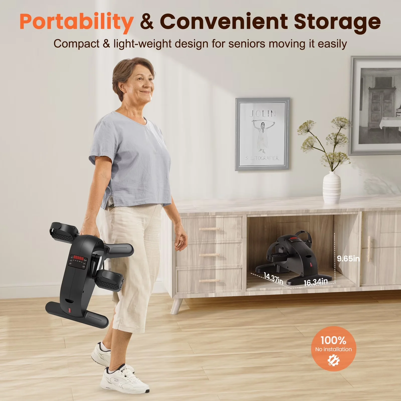 Innovative Home Gym with Adjustable, Portable, Foldable - Mini - Contemporary Style Model 67FE34