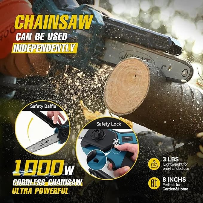 Professional Pole Saw with Battery, 20V, Cordless - Black for General Purpose Model 38EB43