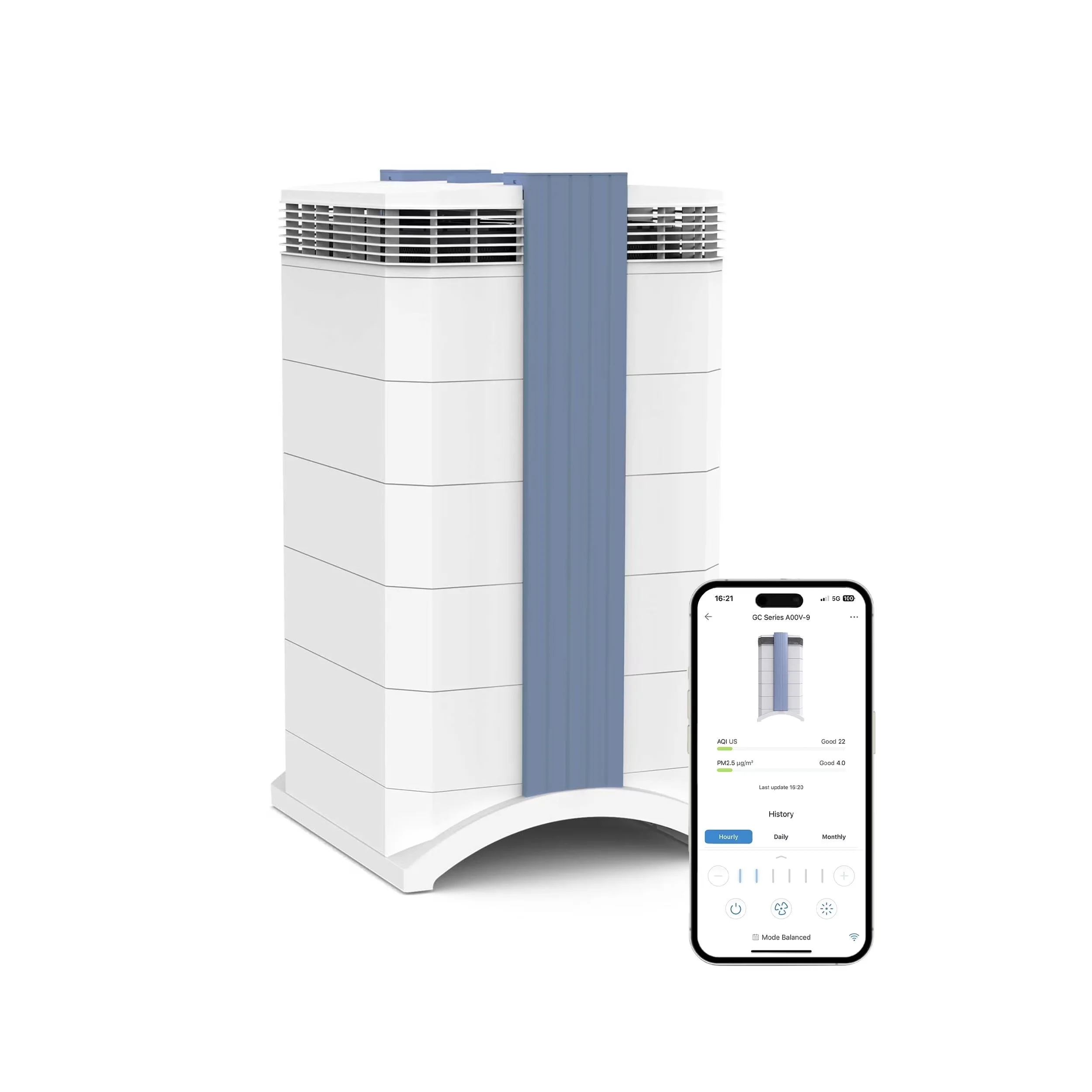 Air Purifier Modern with GC MultiGas XE, Smart MultiGas Filtration - White Model 152E4A
