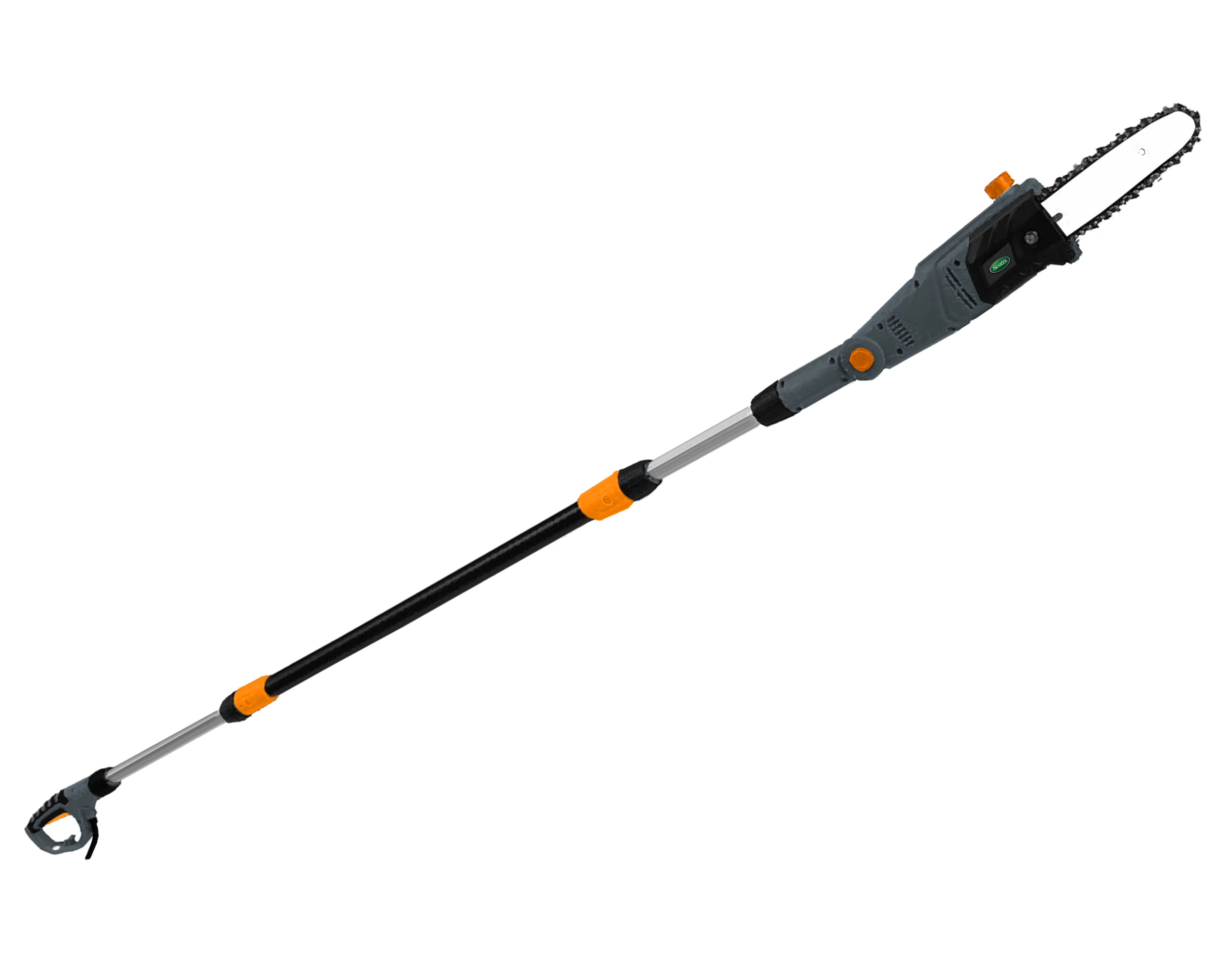 Innovative Pole Saw with Automatic Chain Oiler, Pole measures approximately 9ft 5in, Adjustable Head & Bar and Chain - Gray Model CC6FF3