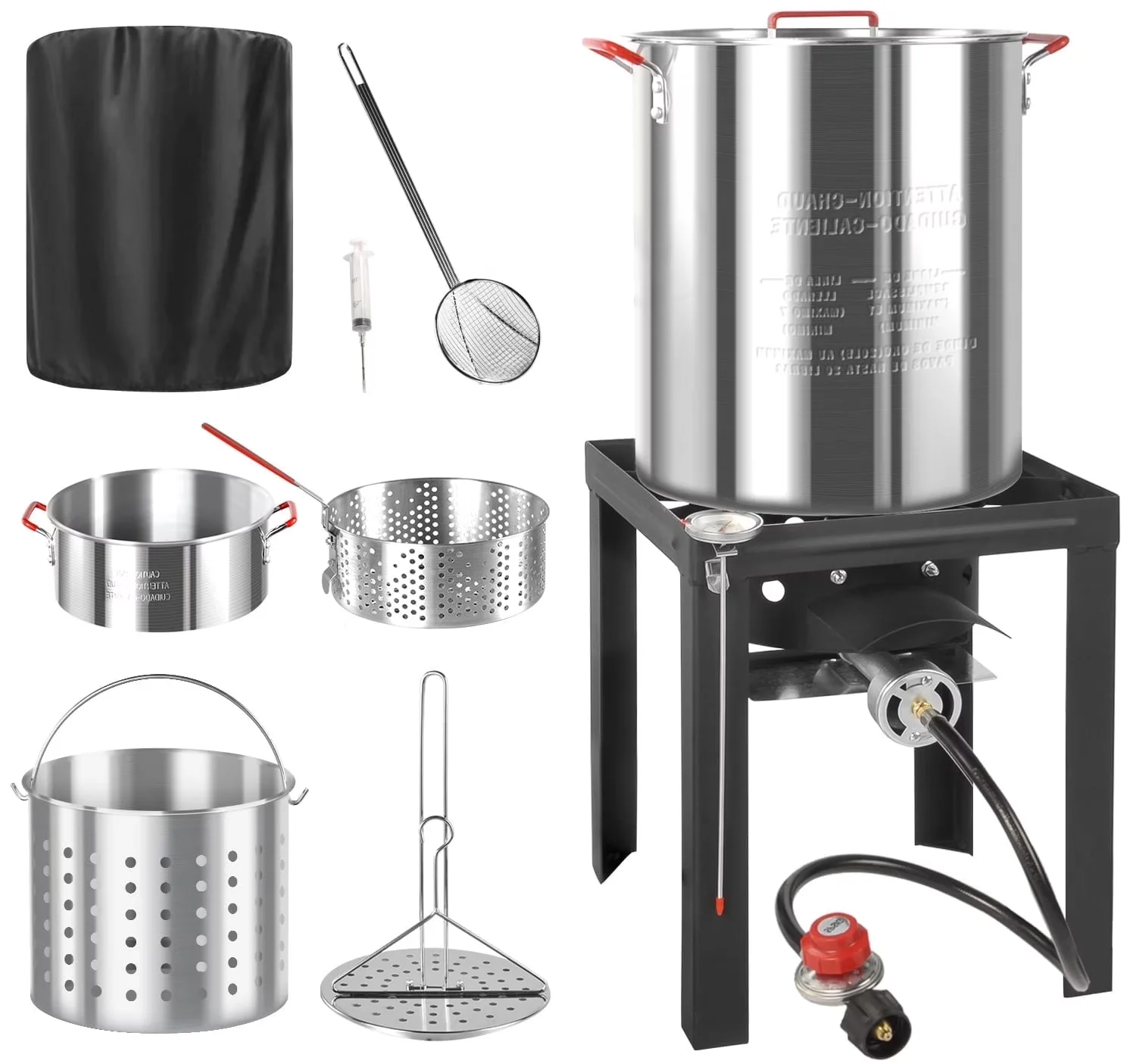 Reliable Outdoor Fryer with 50000 BTU, Heat Resistant Handle - Aluminum Model 46B0BB