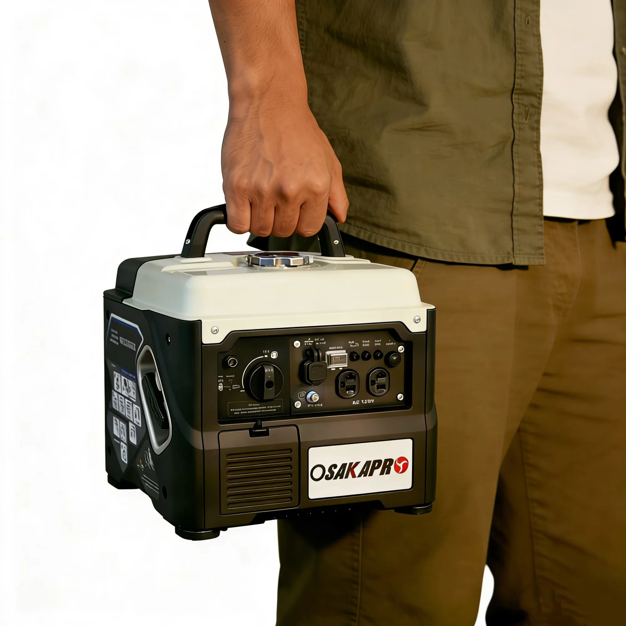 Innovative Generator with 1200W, Automatic Voltage Regulation, On Indicator Light for Camping, Outdoor - Model 83B170