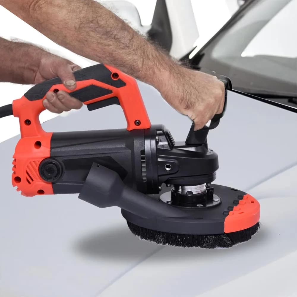 Woodworking Efficient with Easy Storage, Single-Grip Concrete Grinder, Dust Shroud - Model DB0E19