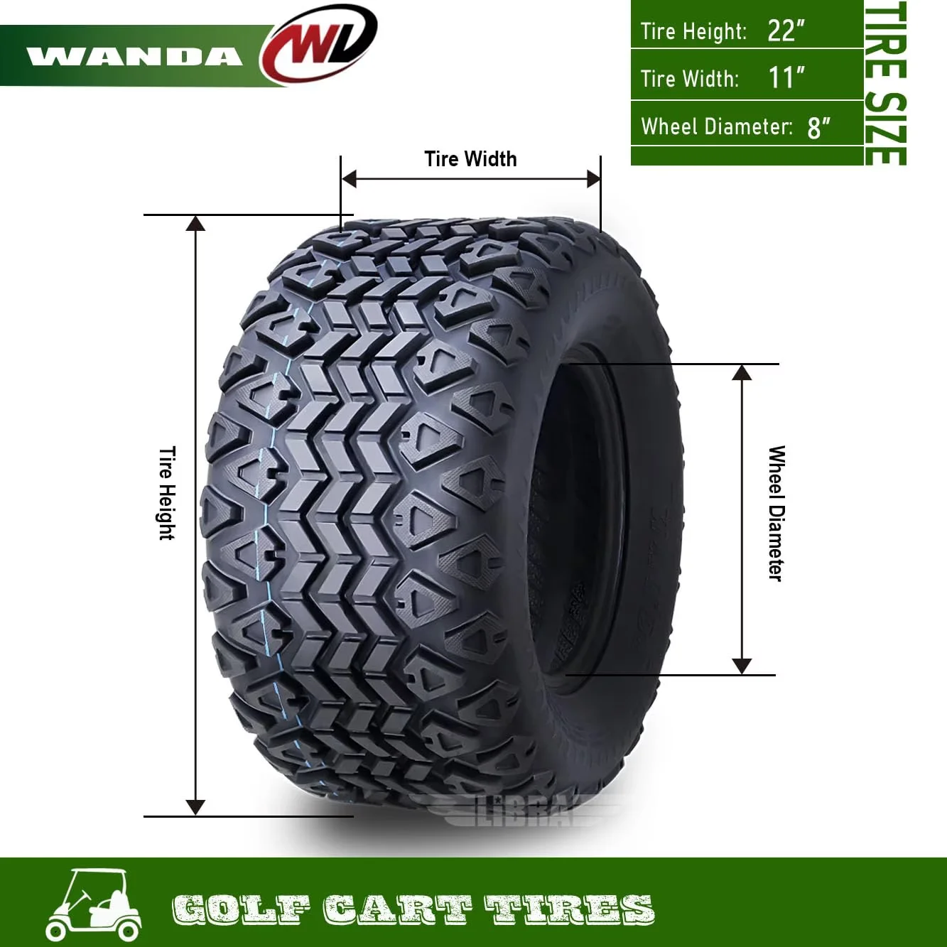 Efficient Atv Tire with Heavy-Duty - 22X11-8 - Standard Series Model D86151