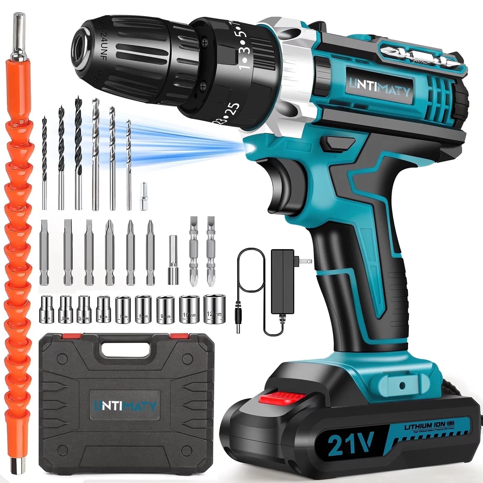Versatile Drills Driver with Battery, LED, 21V - Contemporary Style Model 0B6E66