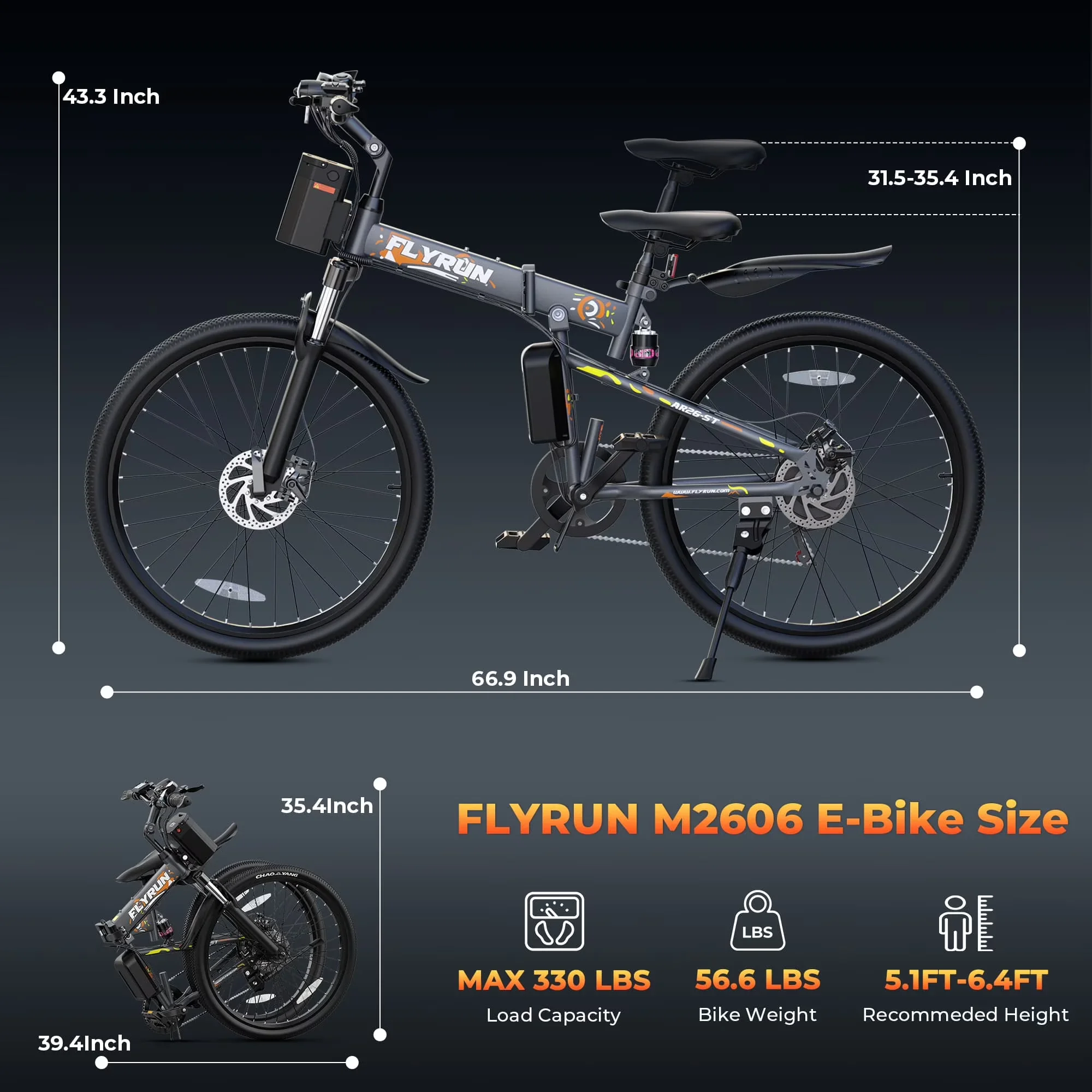 Reliable Electric Bike with 750W, 48V, 26" for General Purpose - Model 68B519