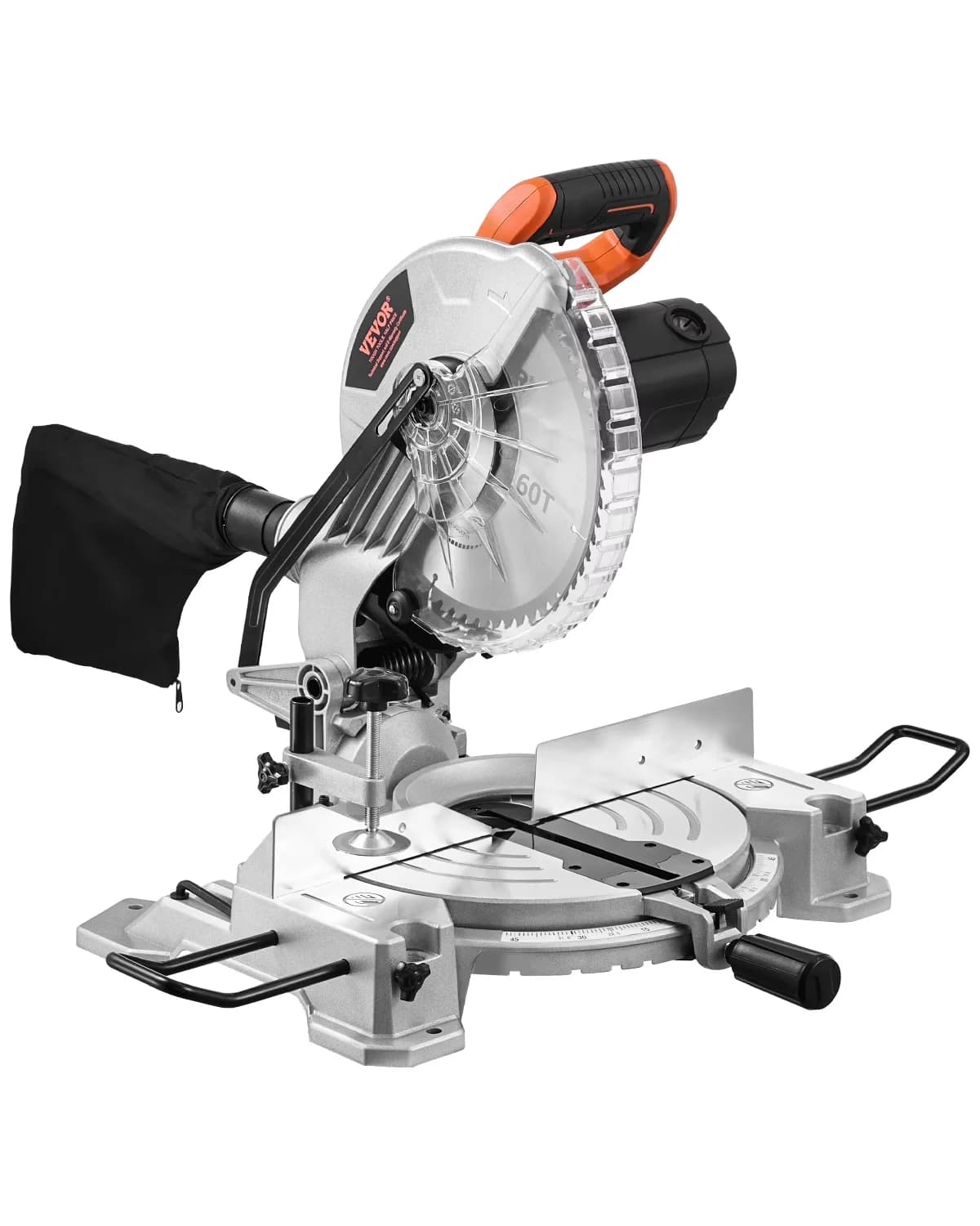 Compact Power Saw with LED, Adjustable, Compound Miter - 10 - Commercial Quality Model 98D61F