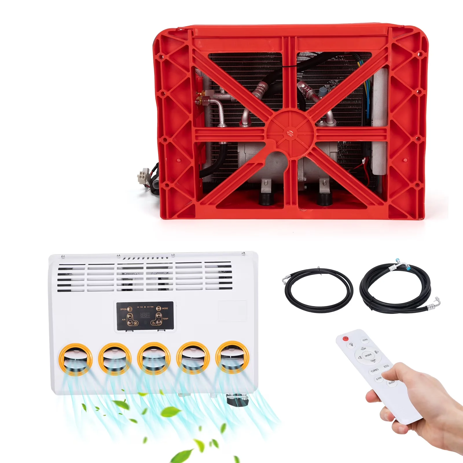 Air Conditioner Durable with 11000 BTU, 24V, Easy Installation - Multicolor for Rv Model 37FAC9
