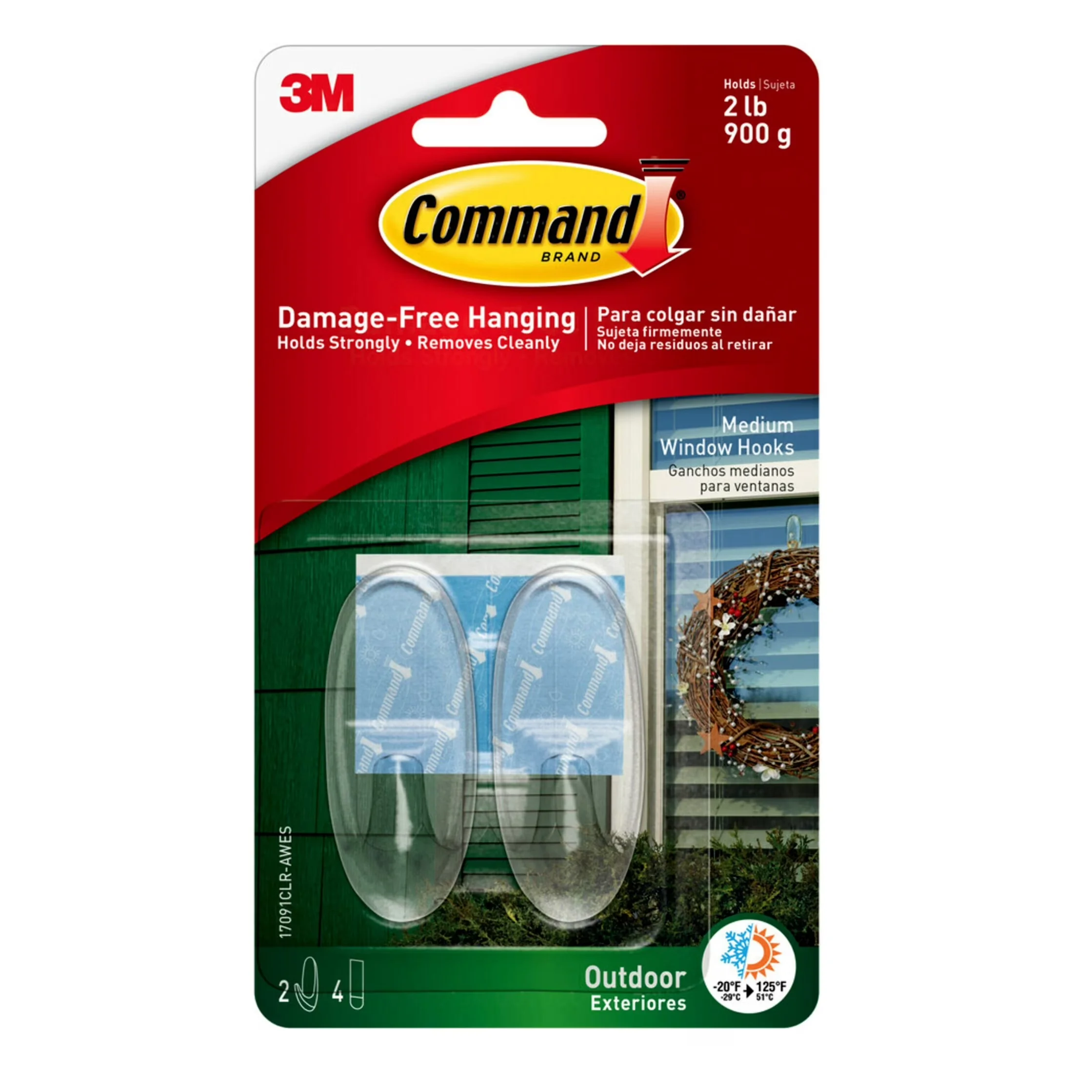 Damage-Free Hanging Professional with Wall-Mountable, Easy Installation, 4 Strips/Pack - Blue Plastic Model 17C3BF