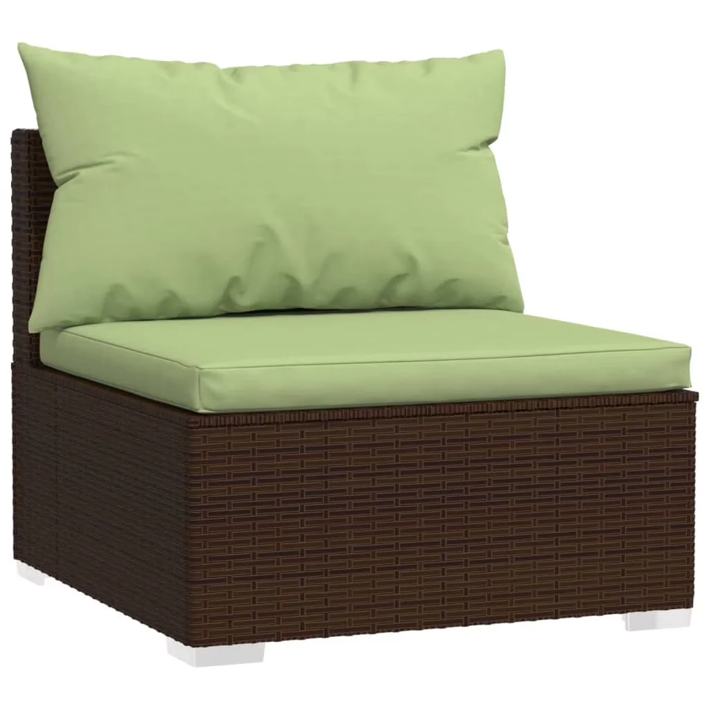 Premium Outdoor Sofas Sectional with Water-Resistant, Modern, Middle sofa: - Brown Model BB3C76