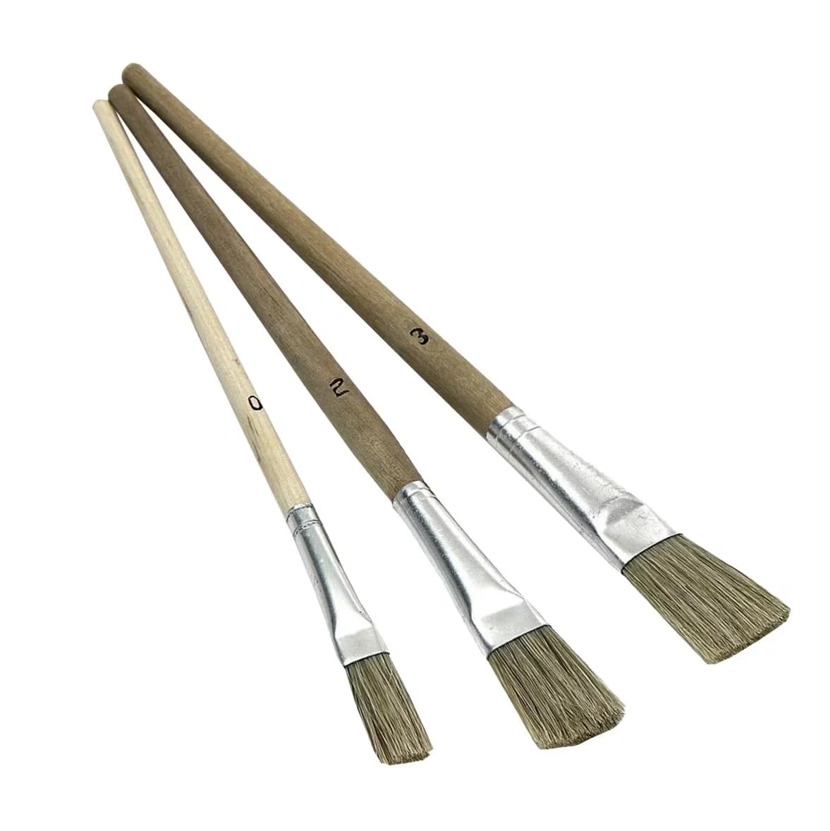 Innovative Paint Tools Supplies - Paint Brushes Rollers Tray with Set of 3 Piece, Beige, Nölle Enamel Varnish Brush - Beige 0/2/3 Model 18B981