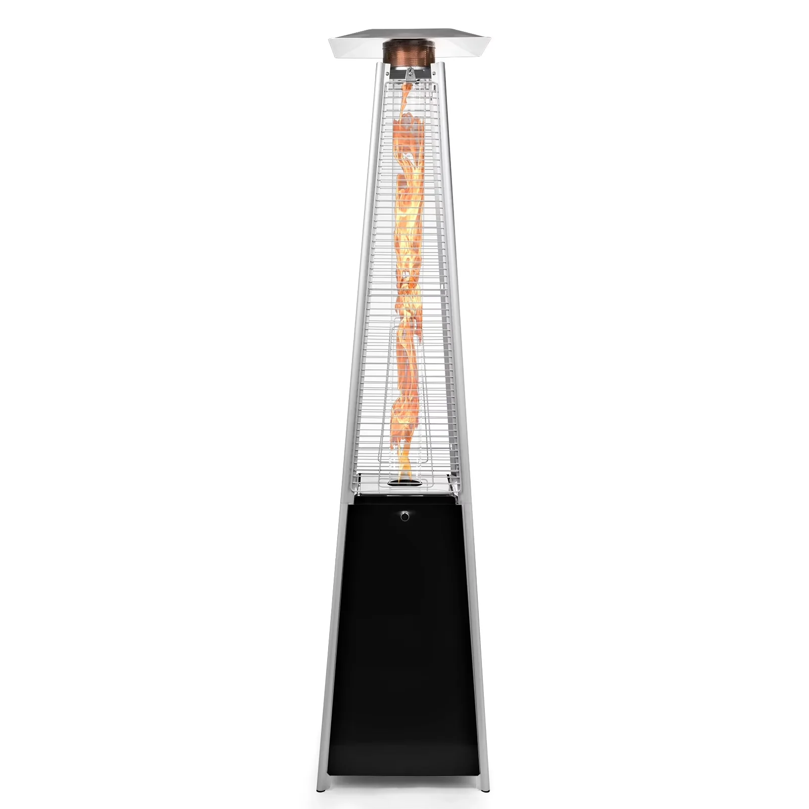 Quality Outdoor Heating with Wheeled, Black, Propane Patio Heater - Black 7' 6" tall Model DB7357