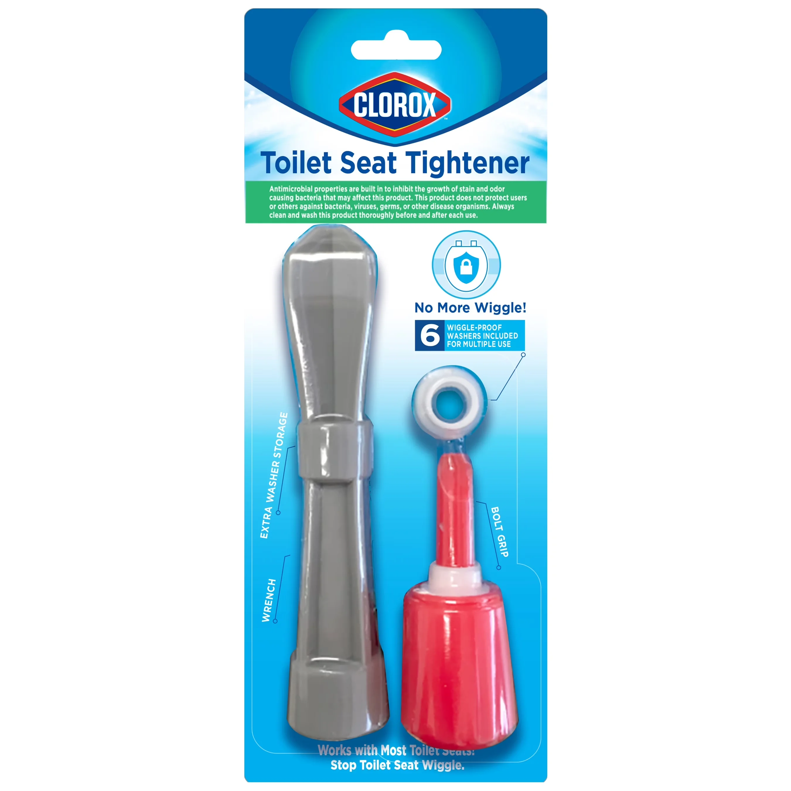 Toilet Seats And Lid Compact with Antimicrobial - Plastic Gray Multicolor Model F95F44